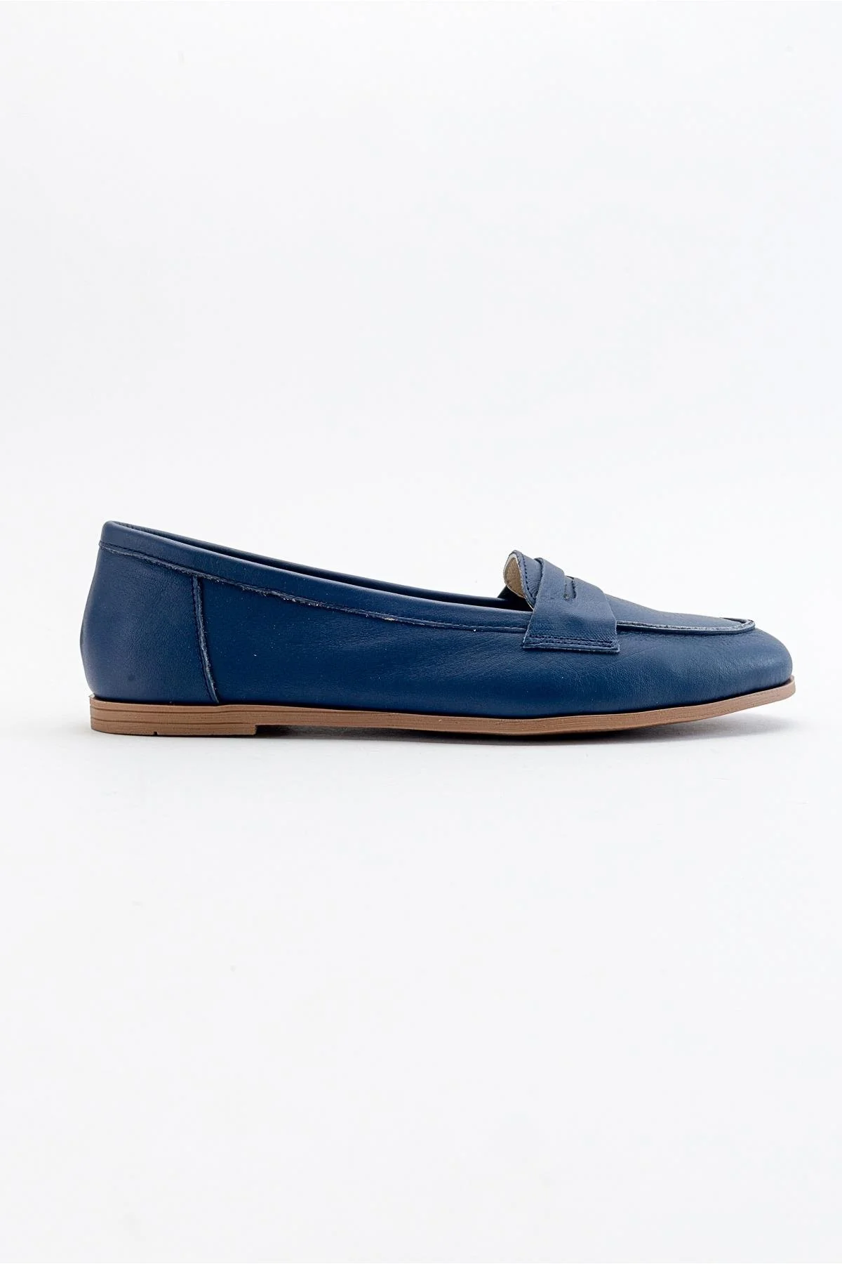 Dorothy - Navy Blue Leather Loafers - Image 6