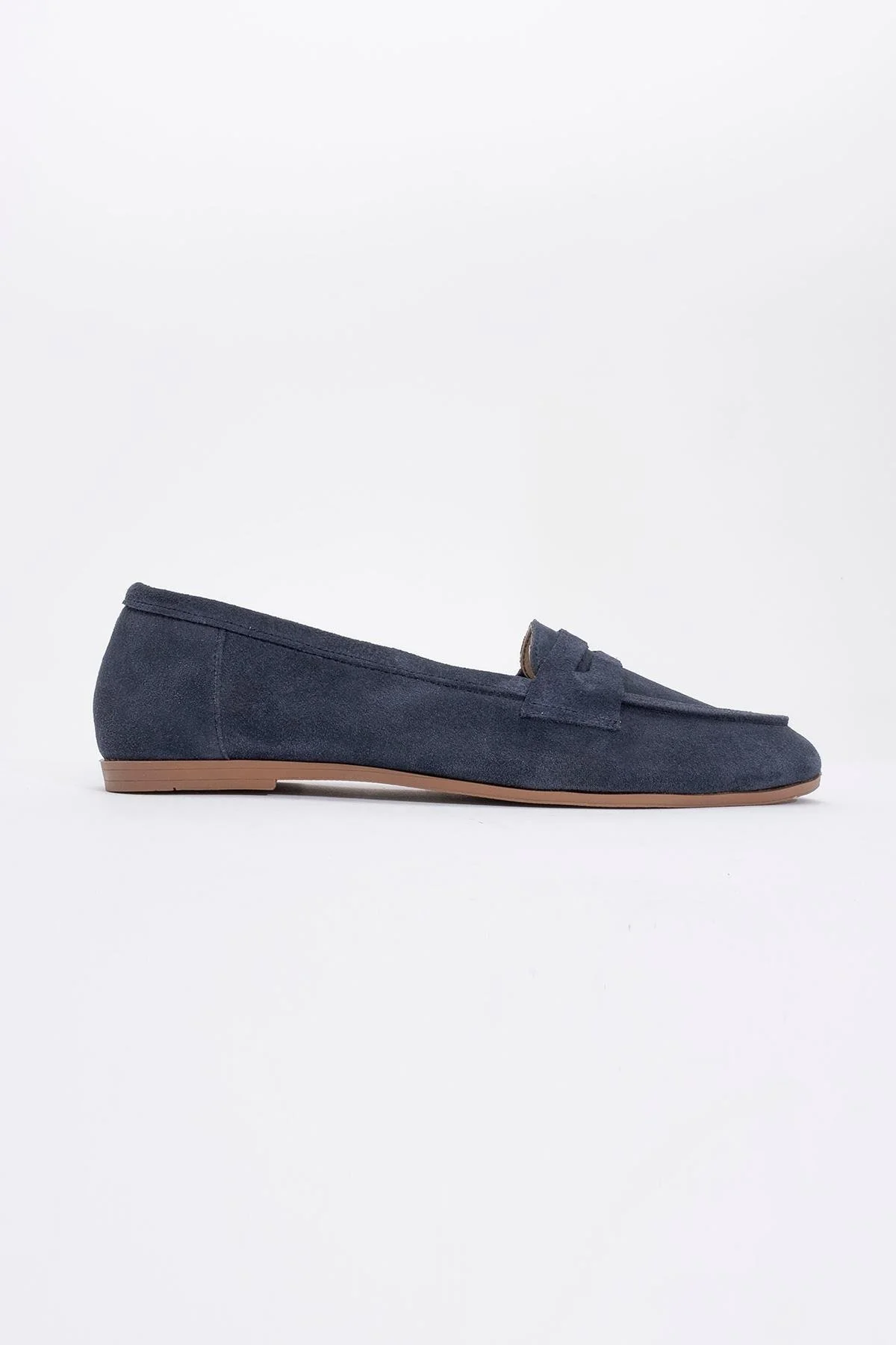 Dorothy - Navy Blue Suede Leather Loafers - Image 4