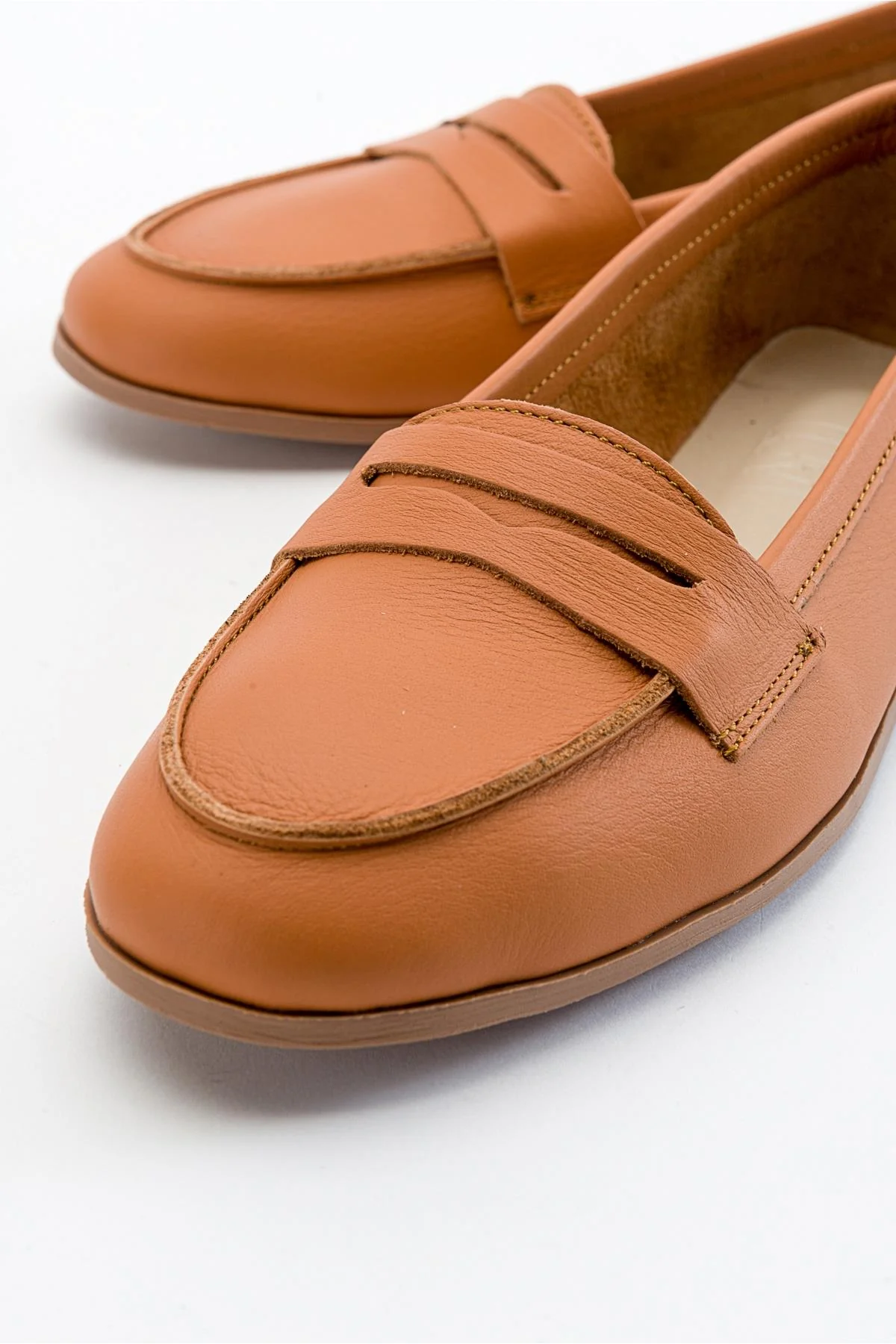 Dorothy - Orange Leather Loafers - Image 2
