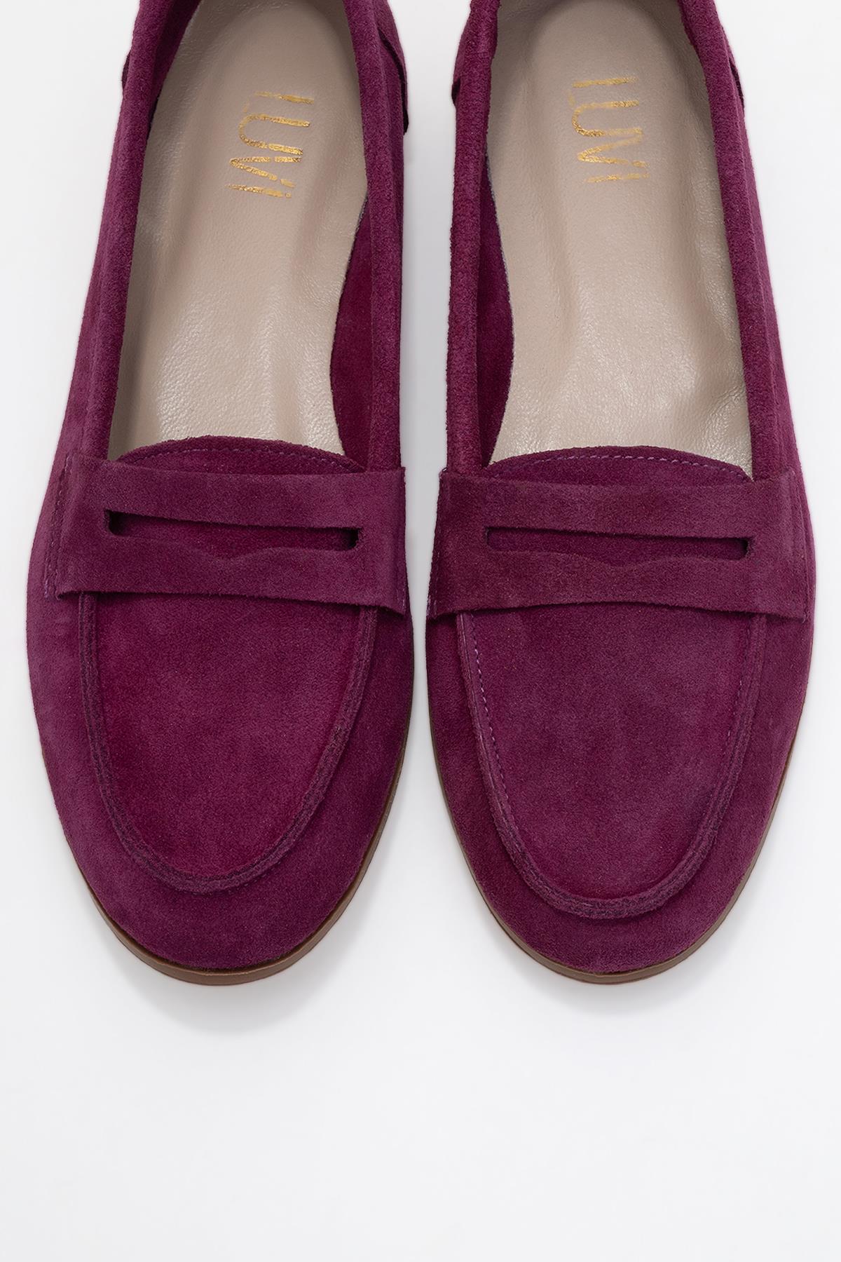 Dorothy - Purple Suede Leather Loafers (Women) - Image 2