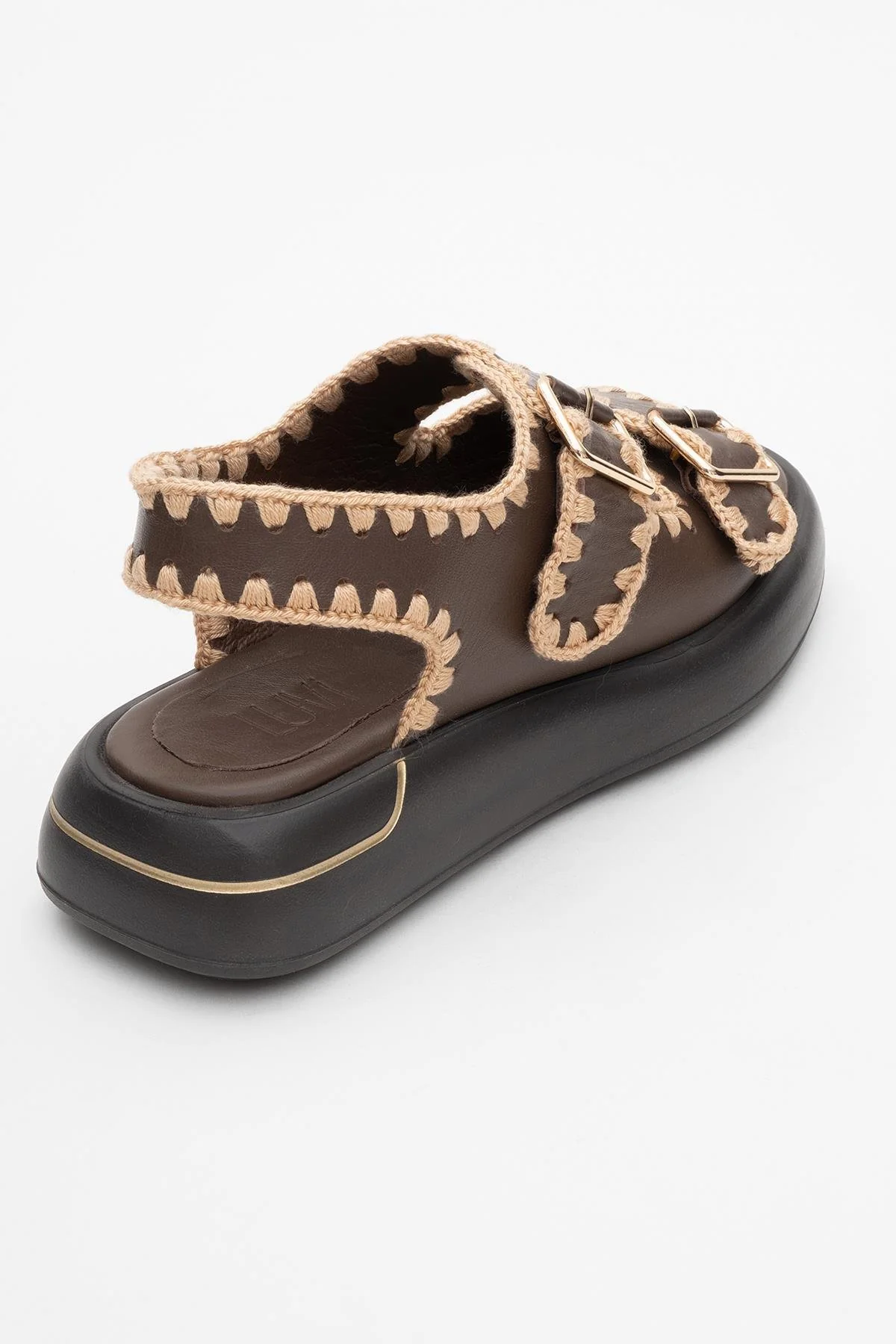Douro - Brown Braided Rope Strap Leather Sandal (Women) - Image 5