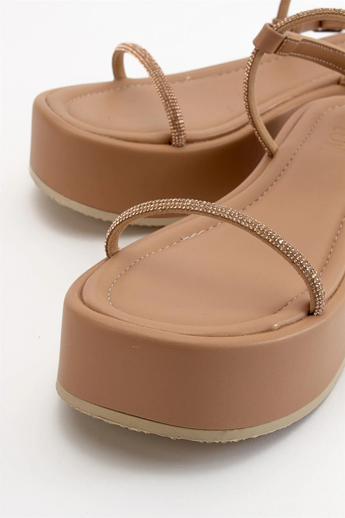 Ekos - Beige Jeweled Platform Sandal (Women) - Image 4