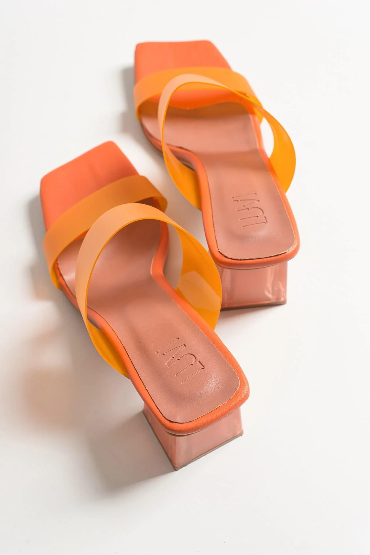 Elara Orange Transparent Strap Sandal (Women) - Image 5