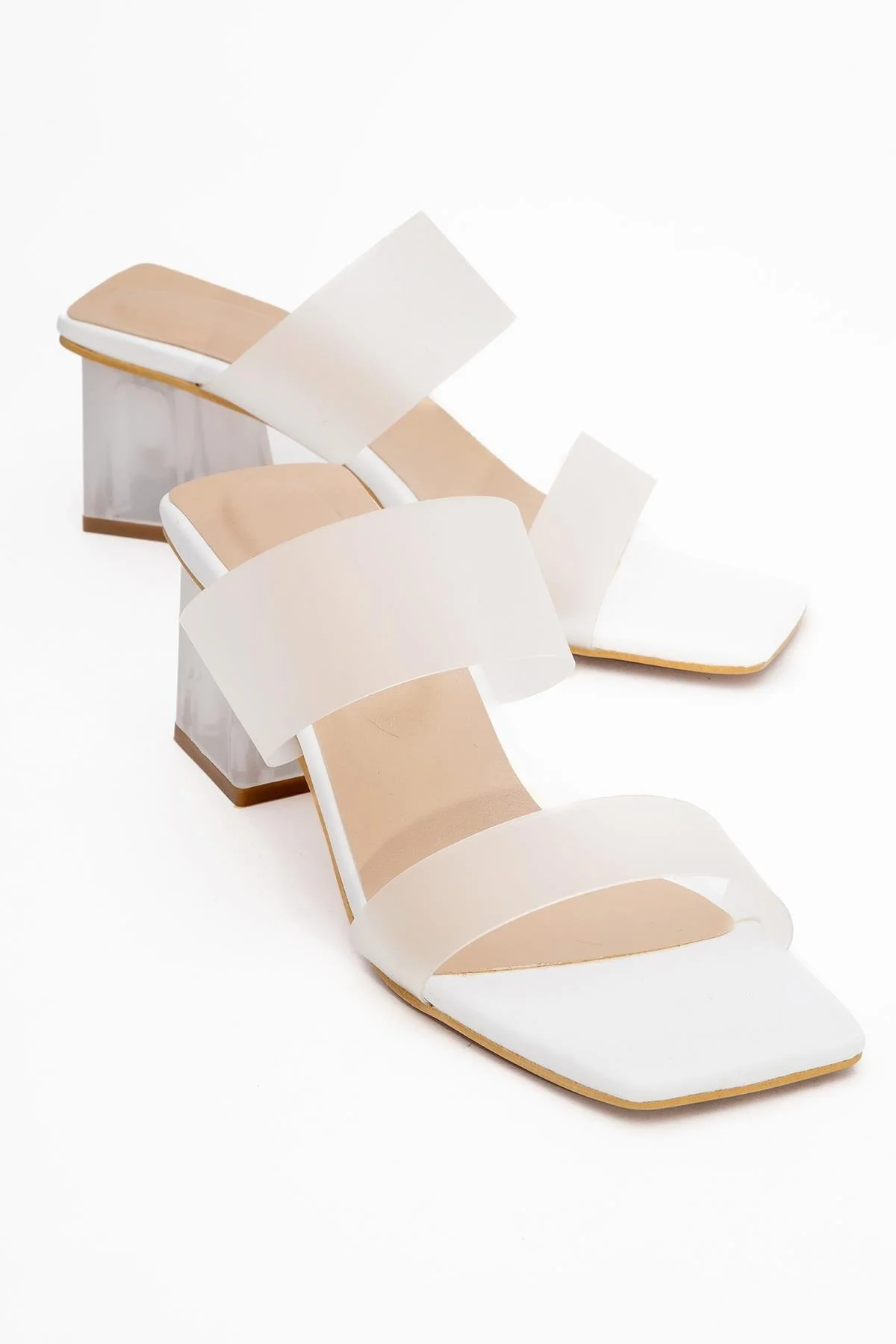 Elara White Transparent Strap Sandal (Women)