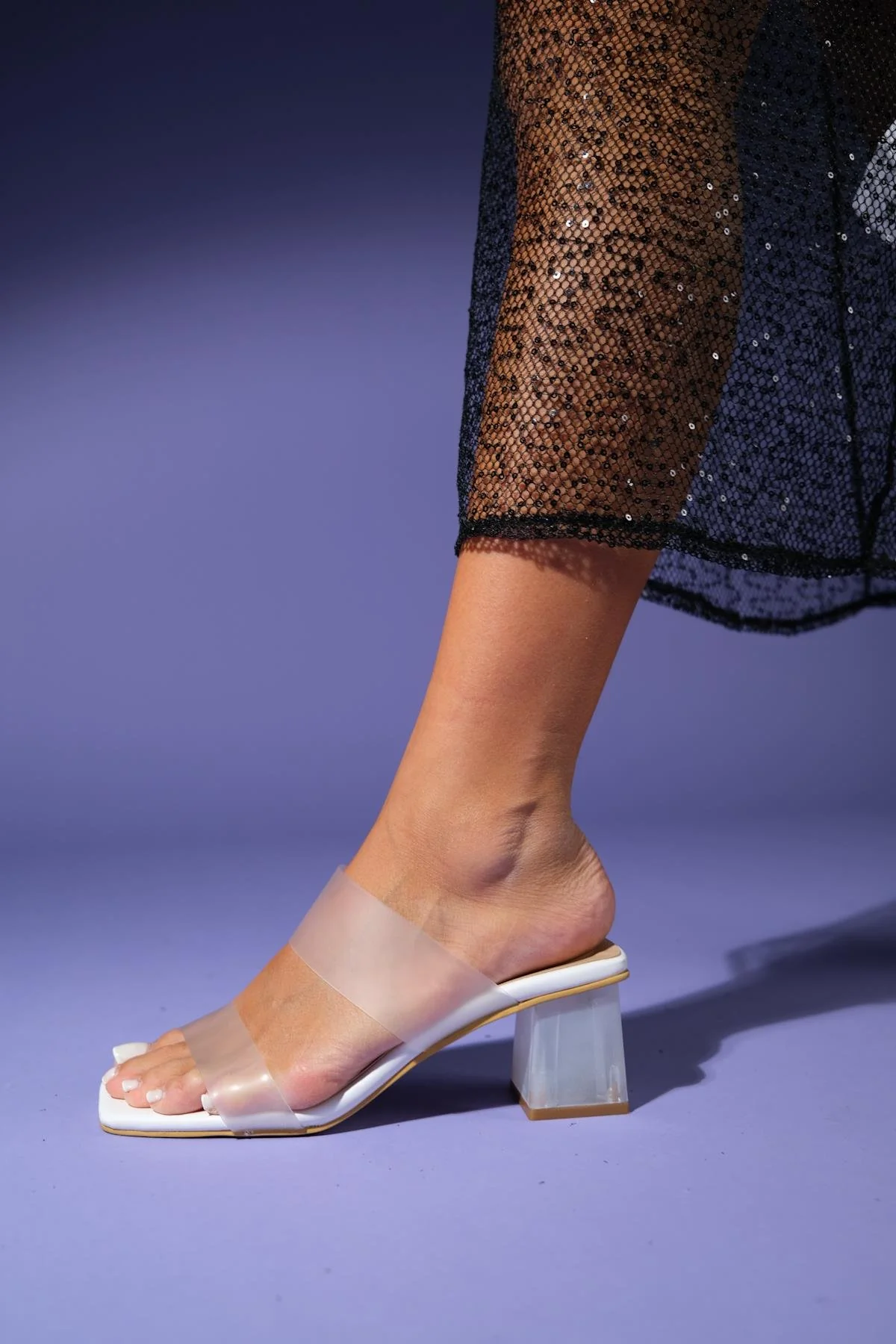 Elara White Transparent Strap Sandal (Women) - Image 9