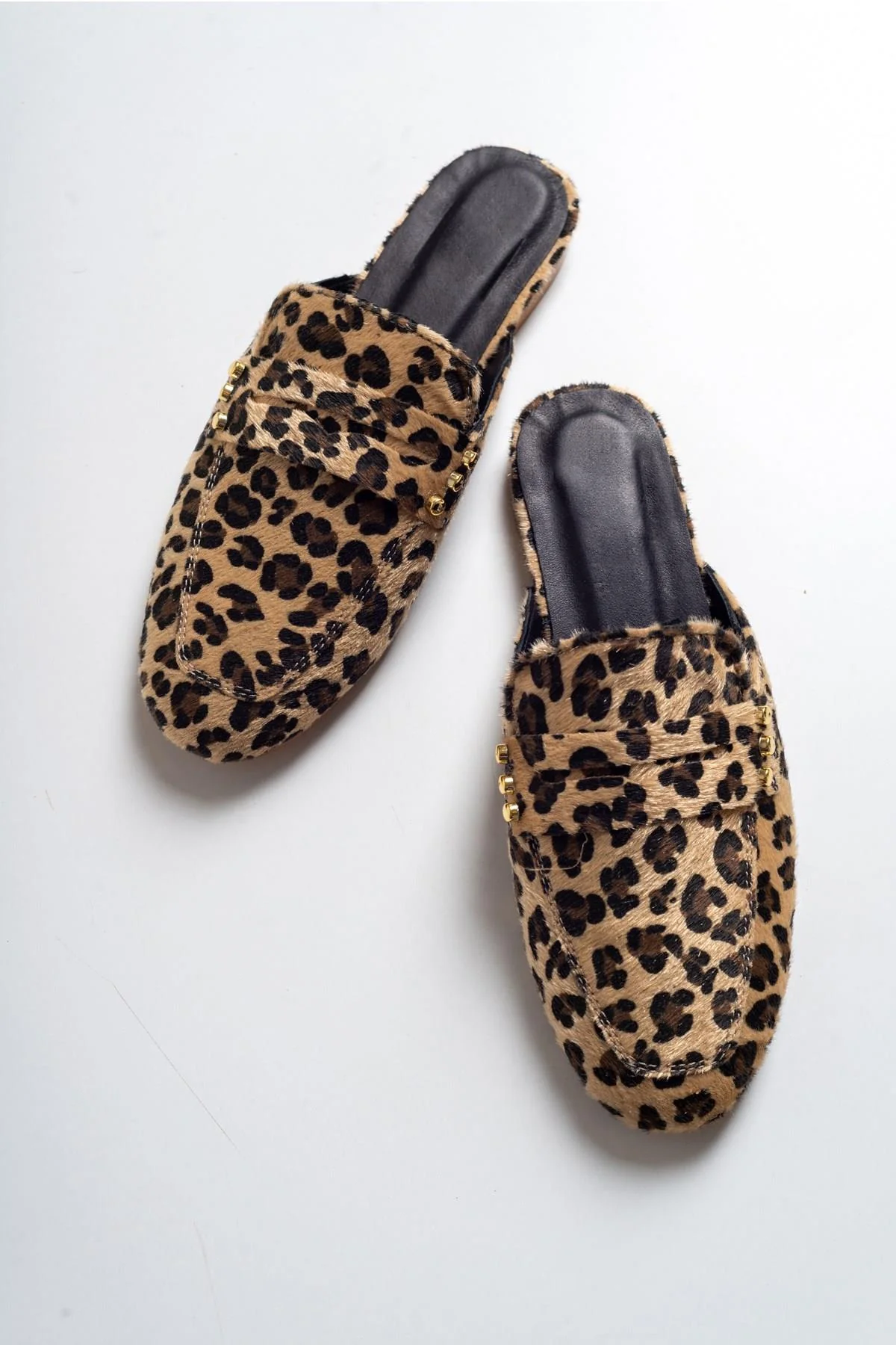 Eleonora - Leopard Print Leather Clogs (Women) - Image 4
