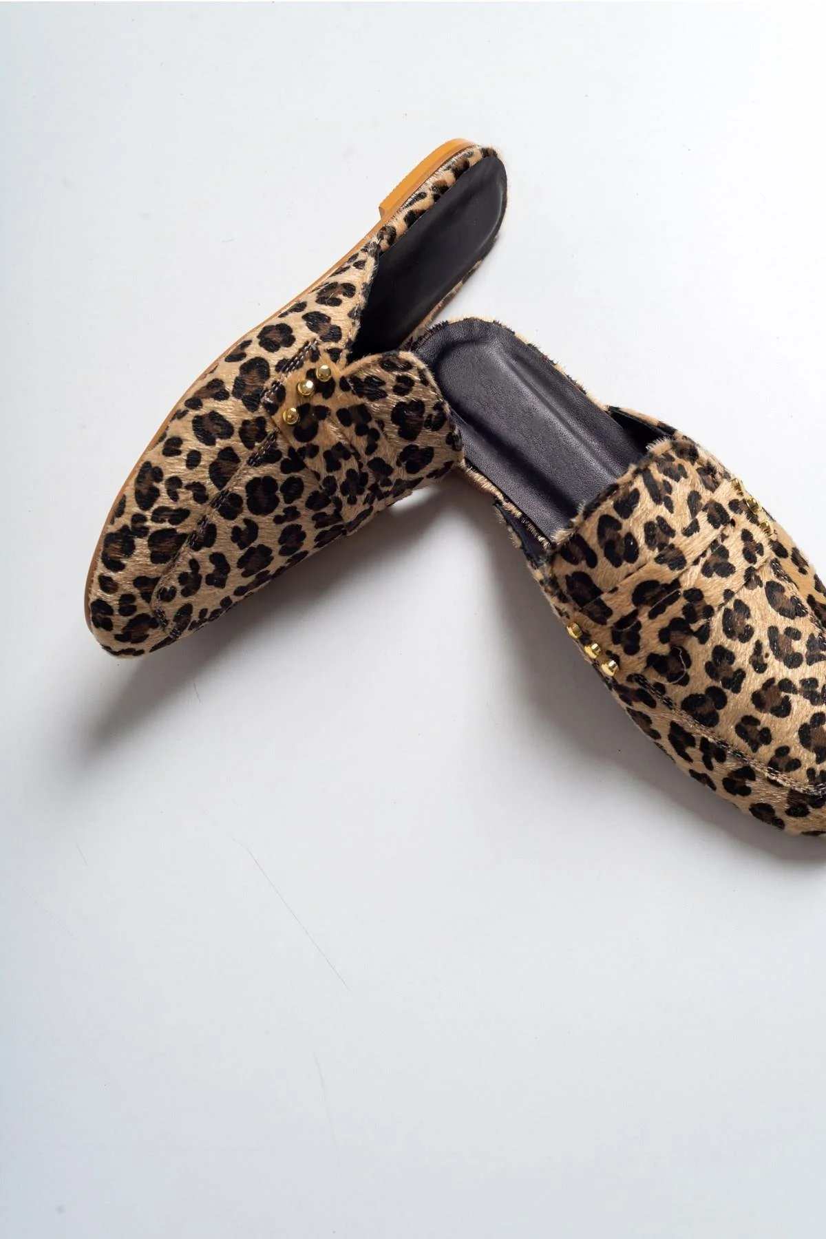 Eleonora - Leopard Print Leather Clogs (Women) - Image 5