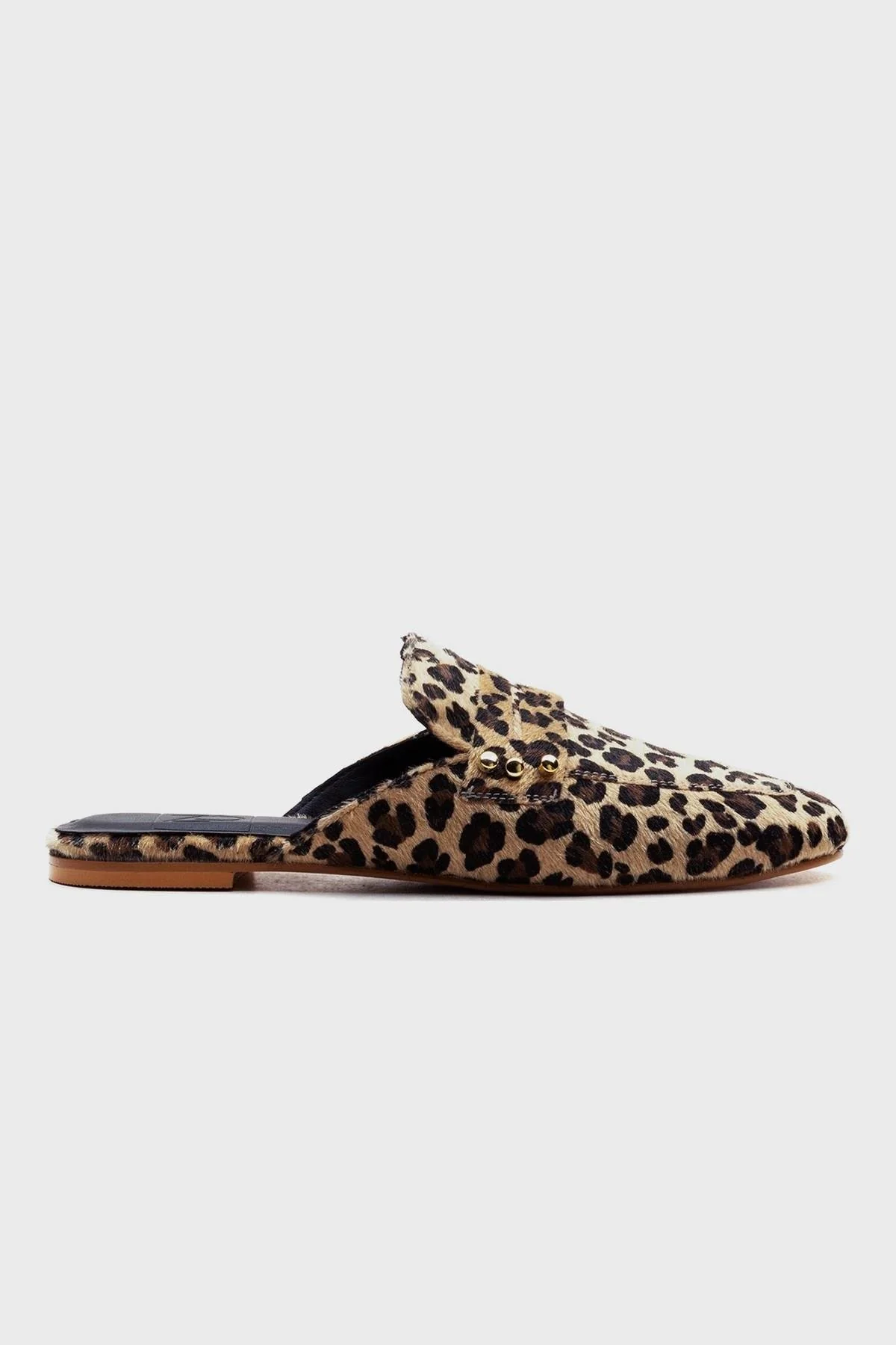 Eleonora - Leopard Print Leather Clogs (Women) - Image 6