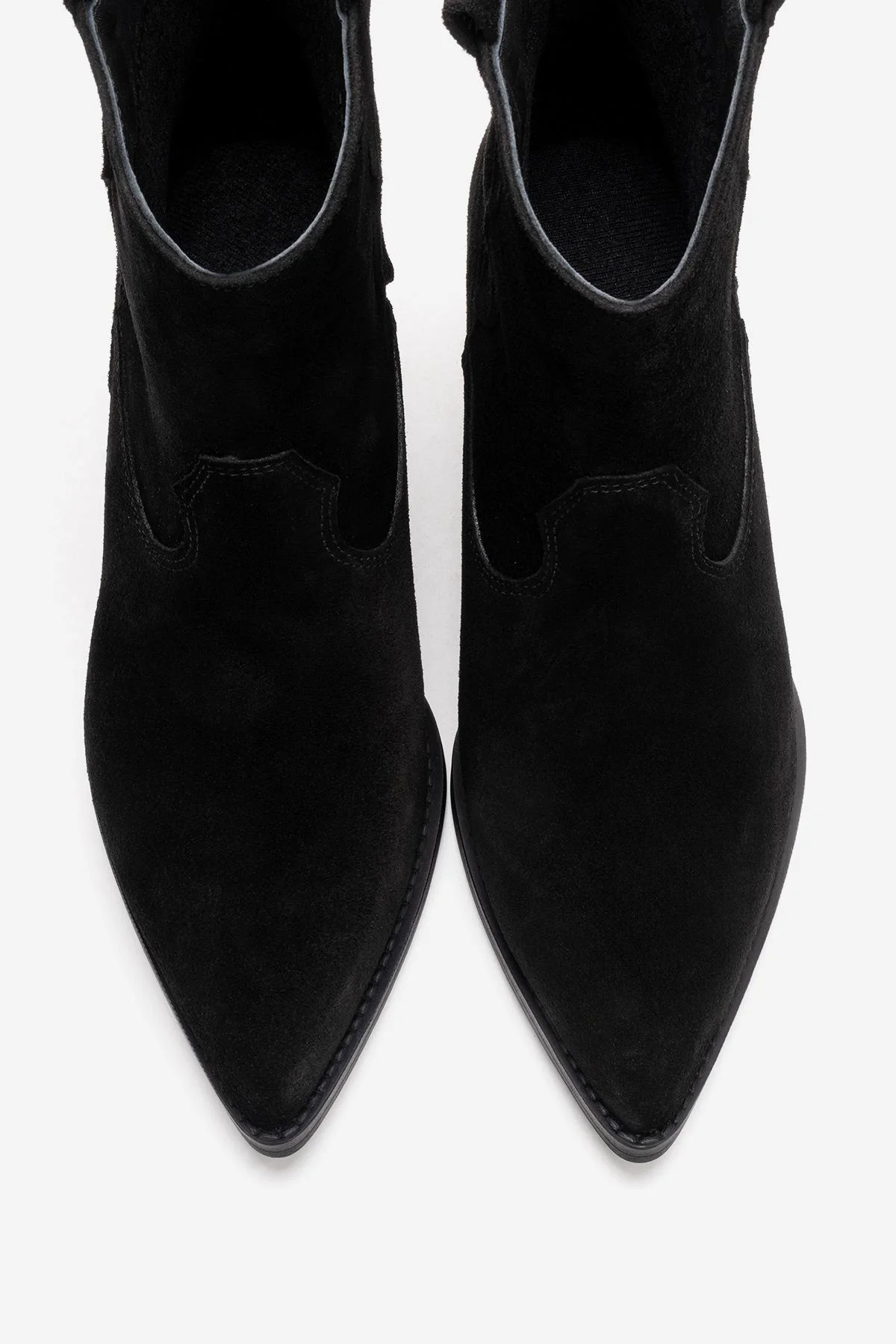 ELIA - Black Genuine Leather Block Heel Western Boot (Women) - Image 2