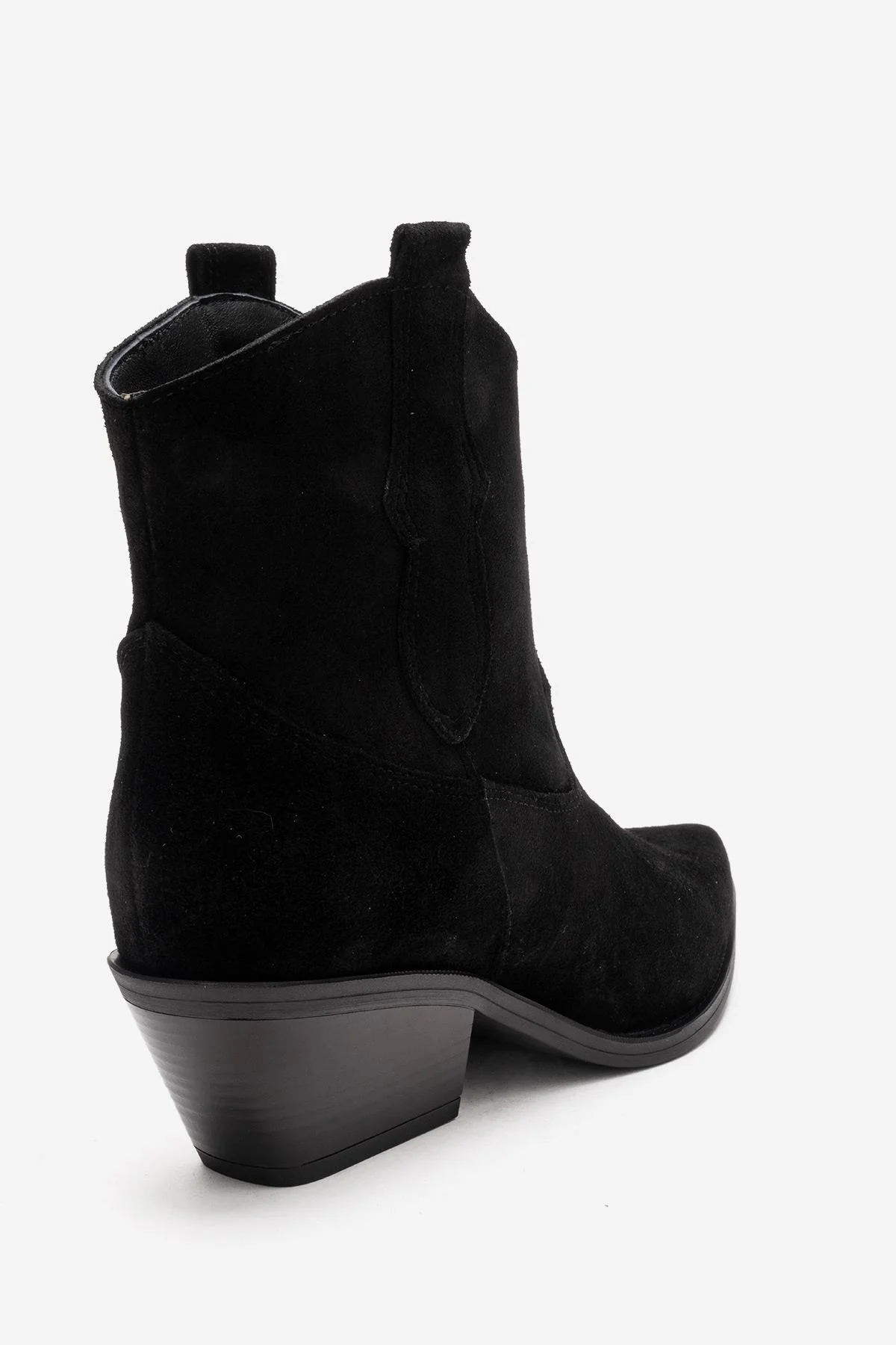 ELIA - Black Genuine Leather Block Heel Western Boot (Women) - Image 4