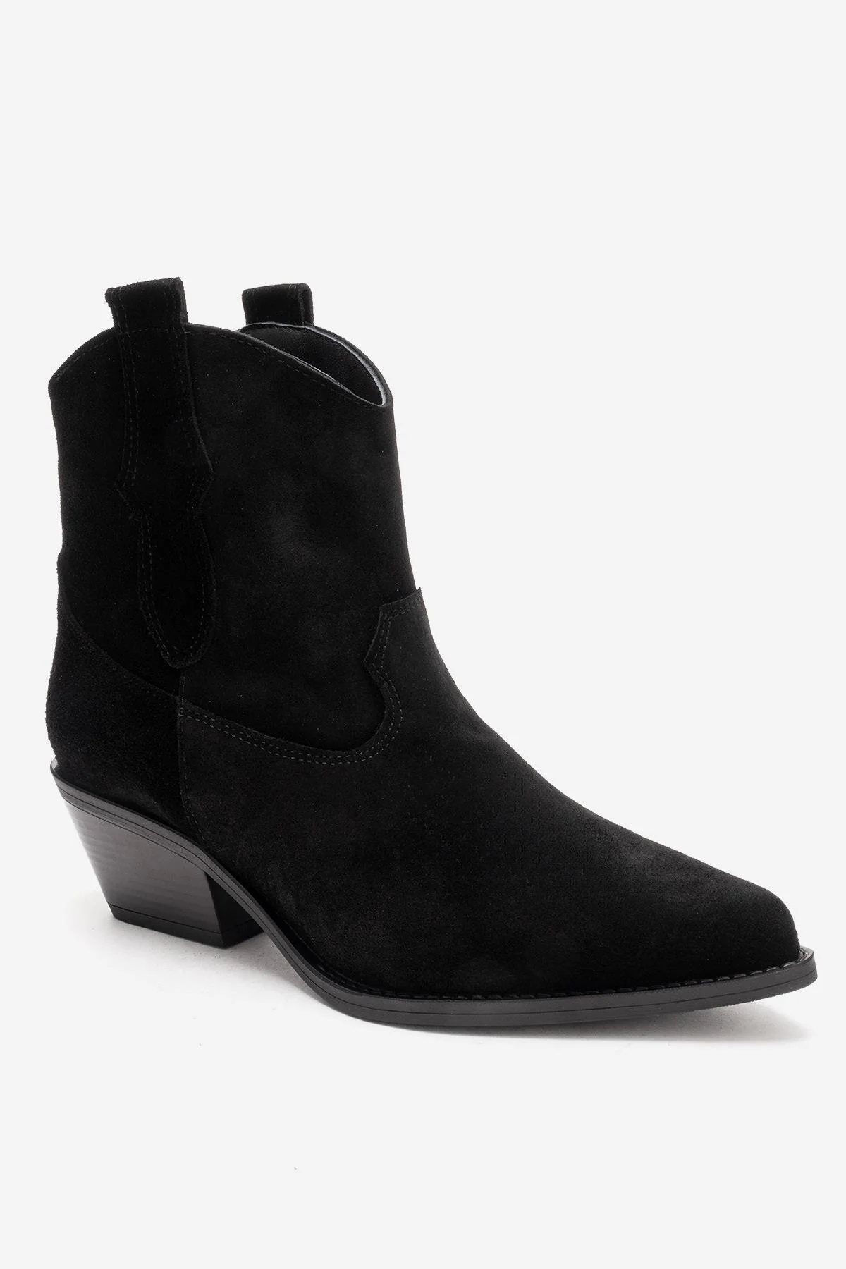 ELIA - Black Genuine Leather Block Heel Western Boot (Women) - Image 5