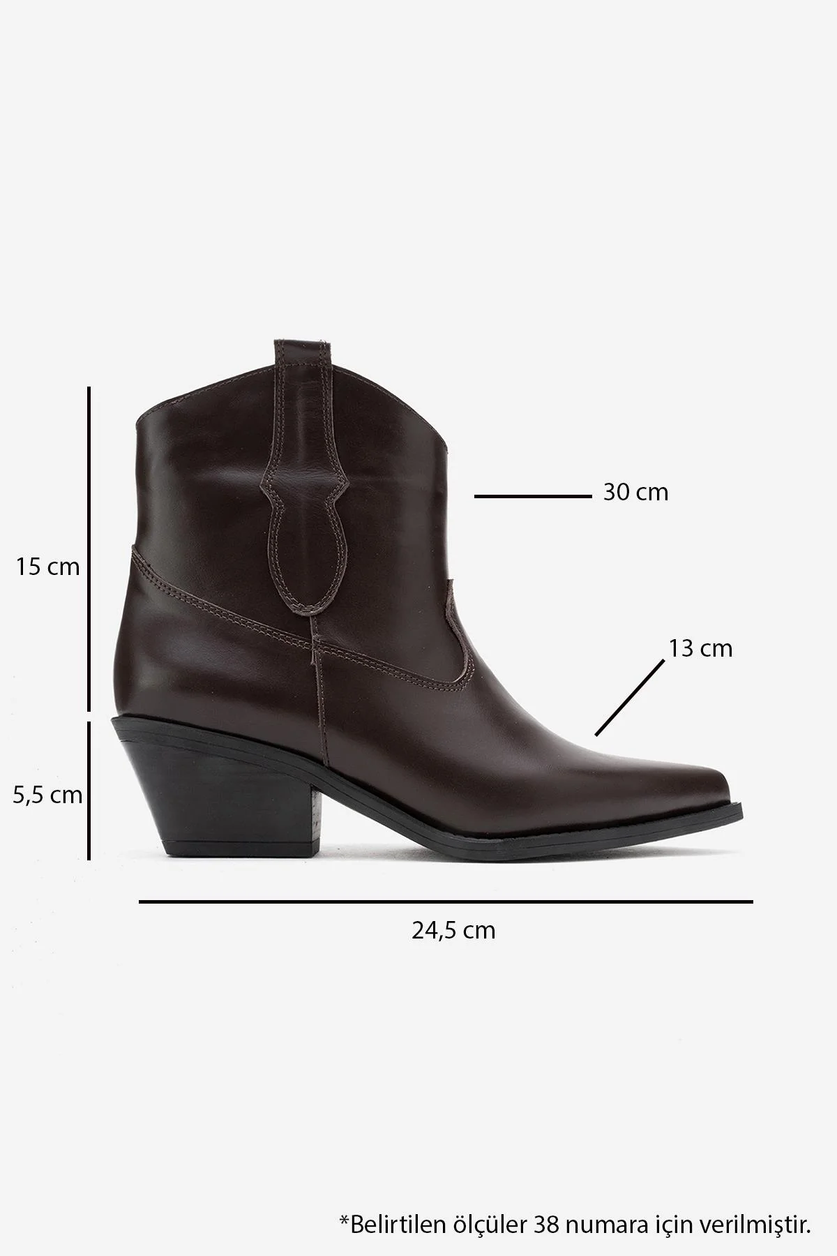 Elia - Brown Genuine Leather Western Boot (Women) - Image 6