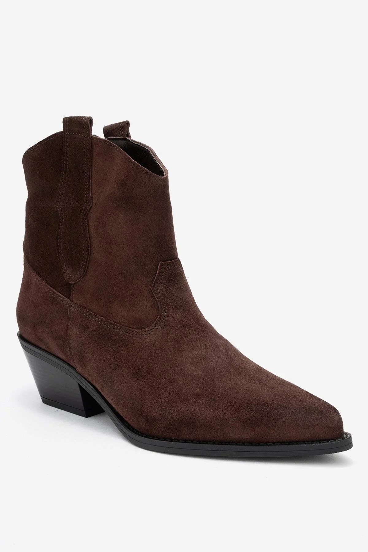Elia - Brown Suede Genuine Leather Western Boot (Women) - Image 3