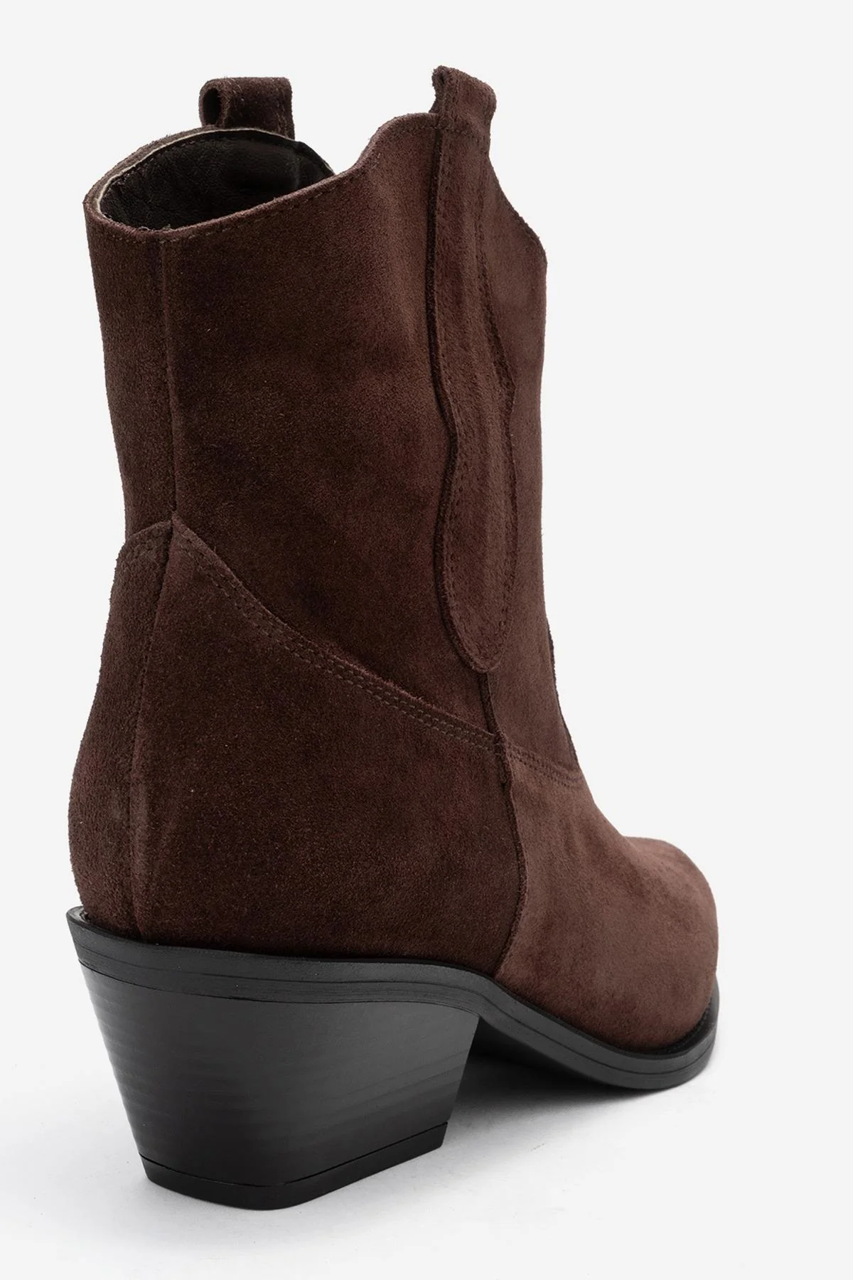 Elia - Brown Suede Genuine Leather Western Boot (Women) - Image 5