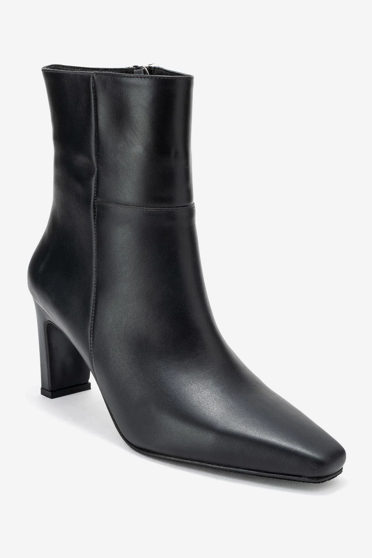 Kyoto - Black Genuine Leather Block Heel Boot (Women) - Image 3