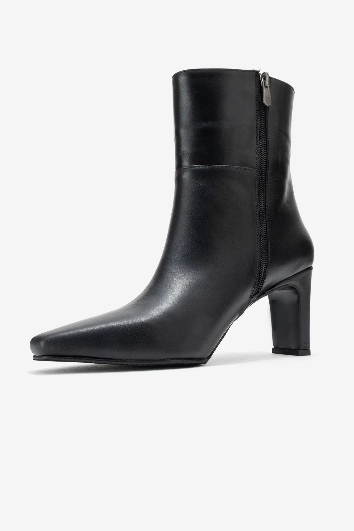 Kyoto - Black Genuine Leather Block Heel Boot (Women) - Image 4