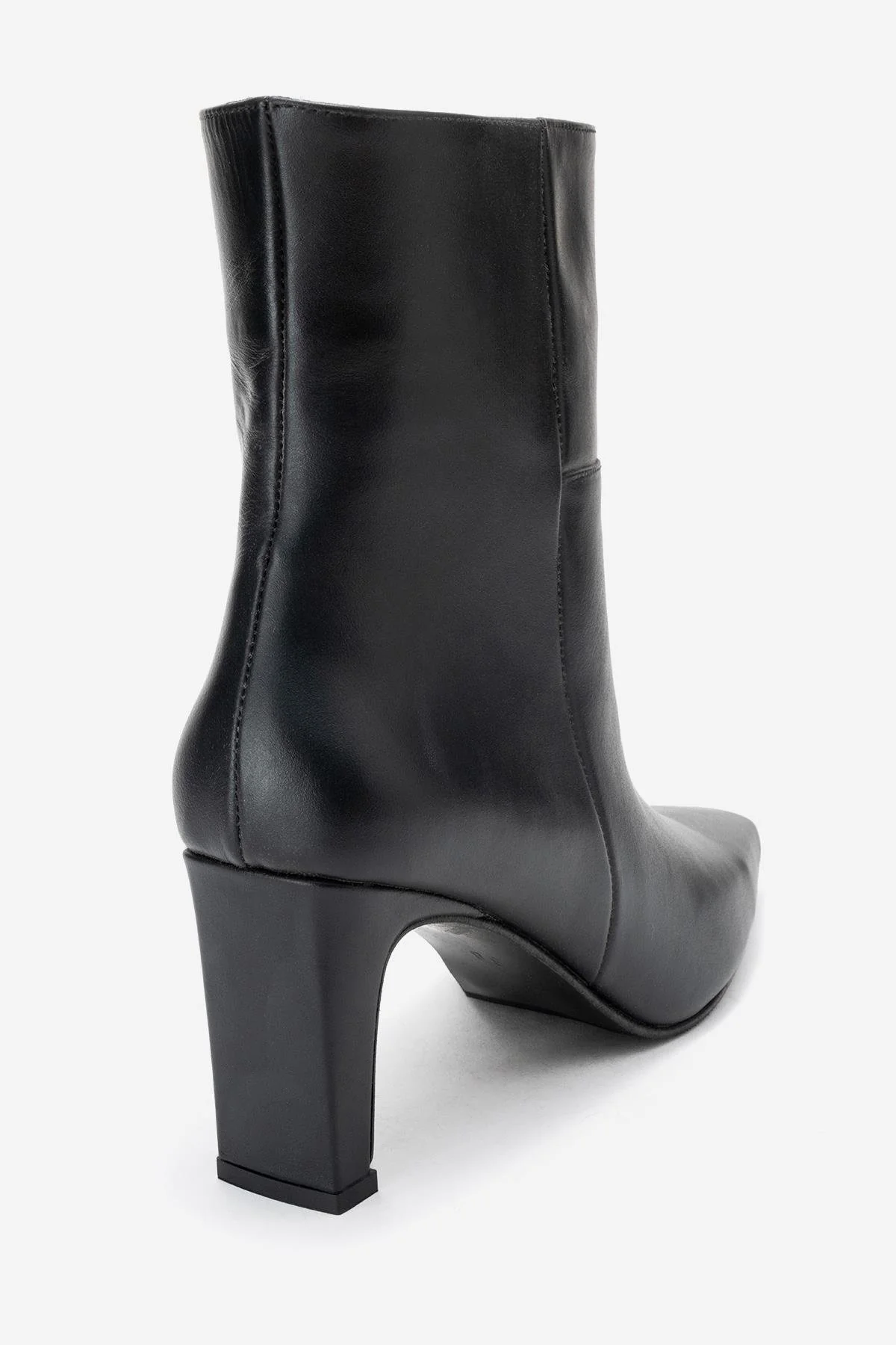 Kyoto - Black Genuine Leather Block Heel Boot (Women) - Image 5
