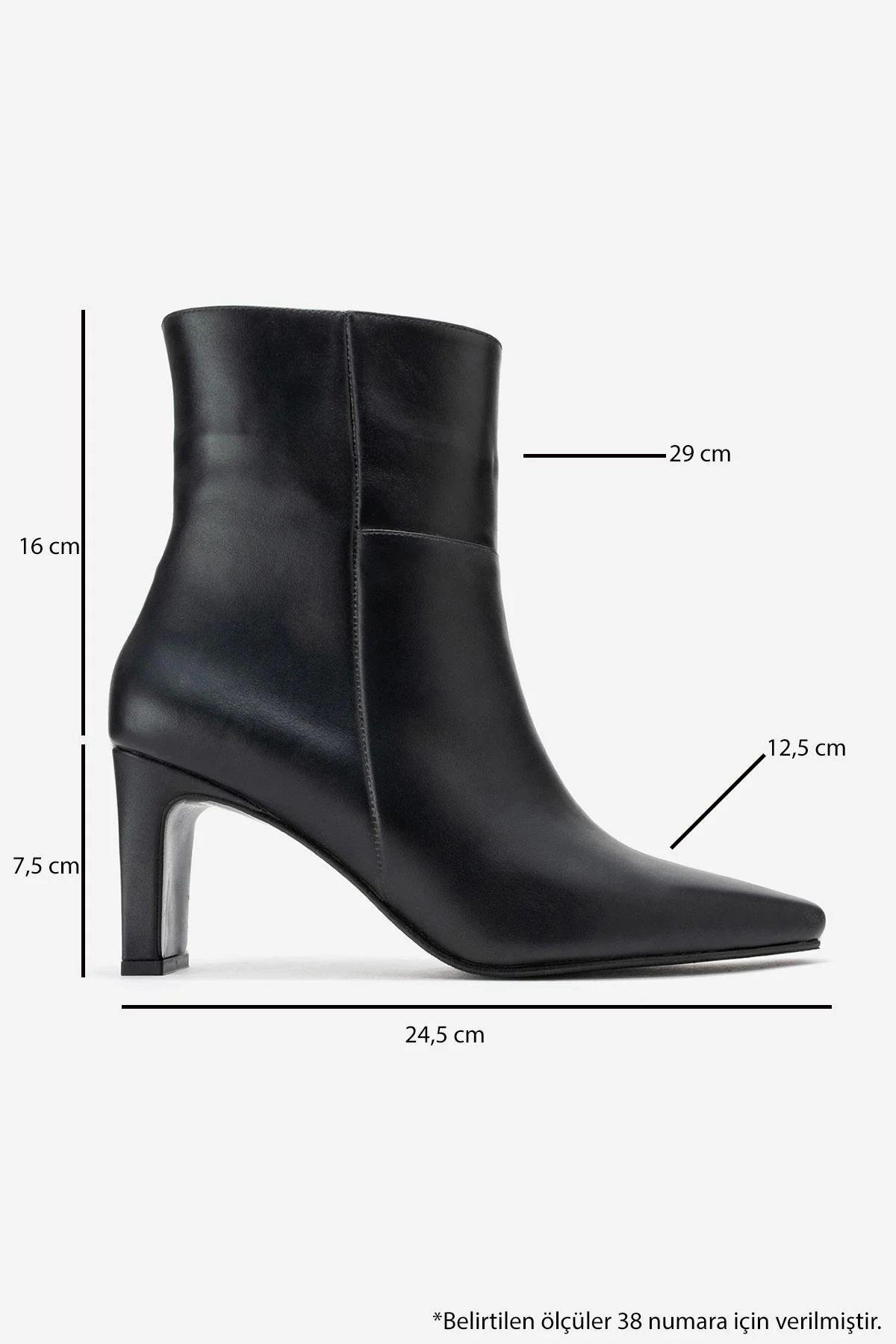 Kyoto - Black Genuine Leather Block Heel Boot (Women) - Image 6