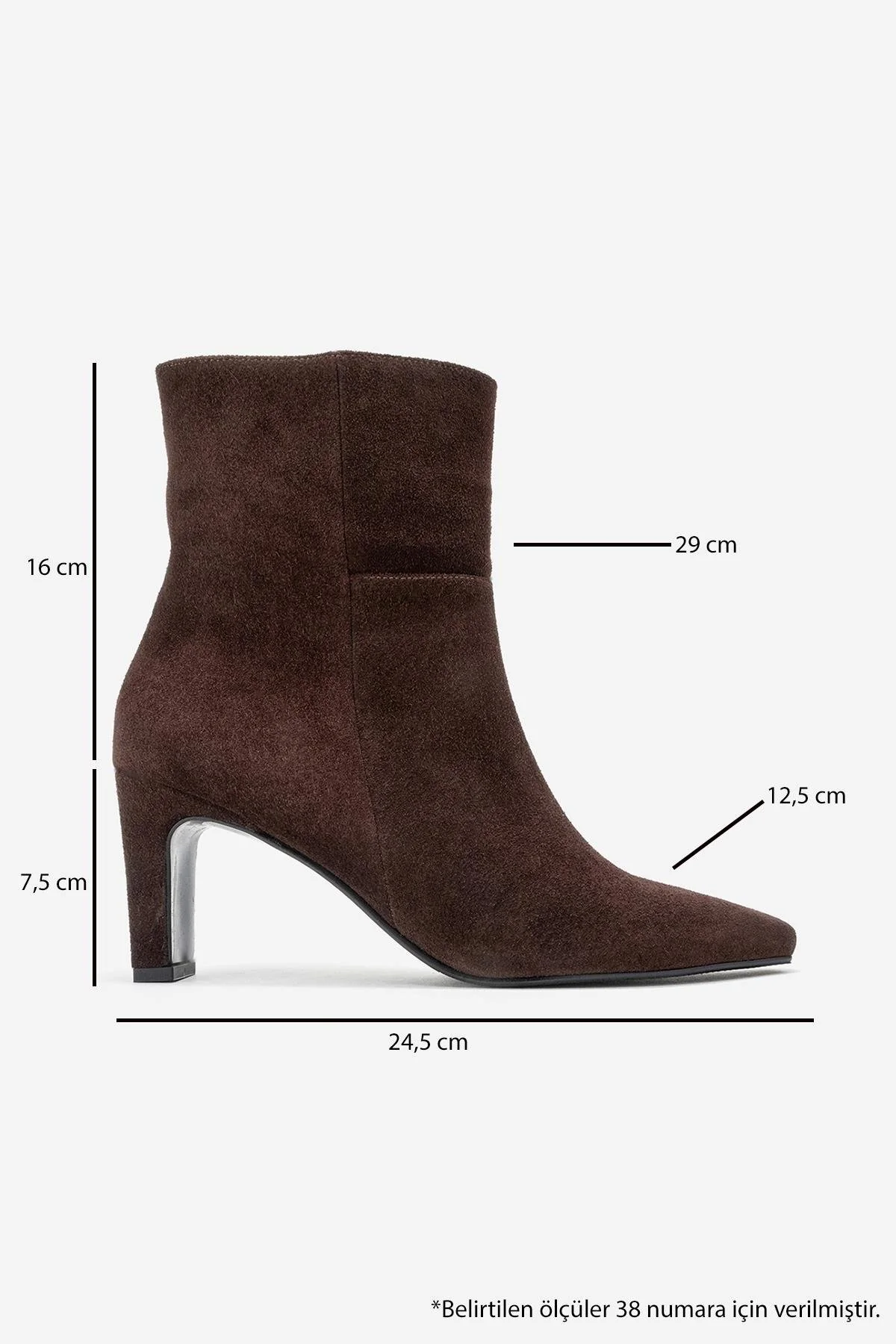 Kyoto - Brown Suede Genuine Leather Block Heel Boot (Women) - Image 6