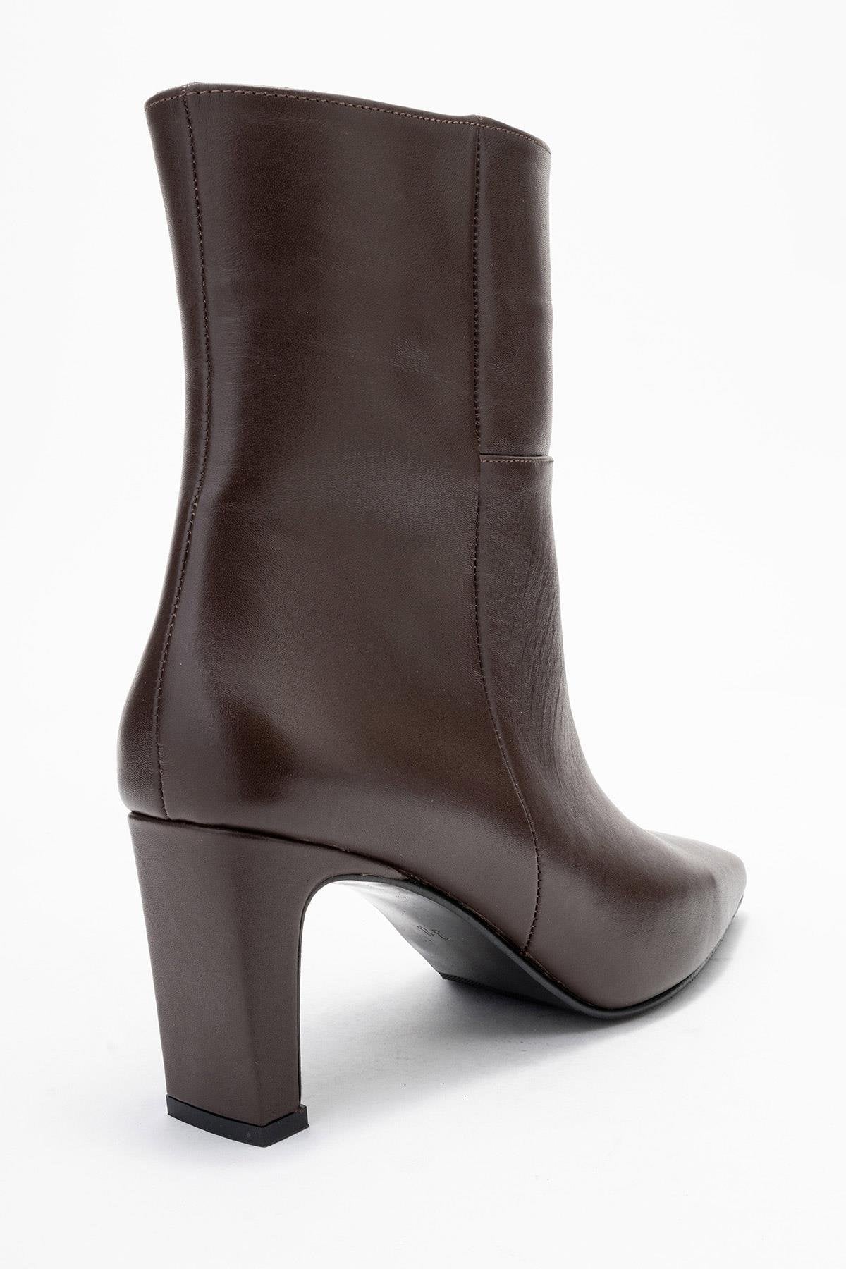 Kyoto - Cognac Genuine Leather Block Heel Boot (Women) - Image 5