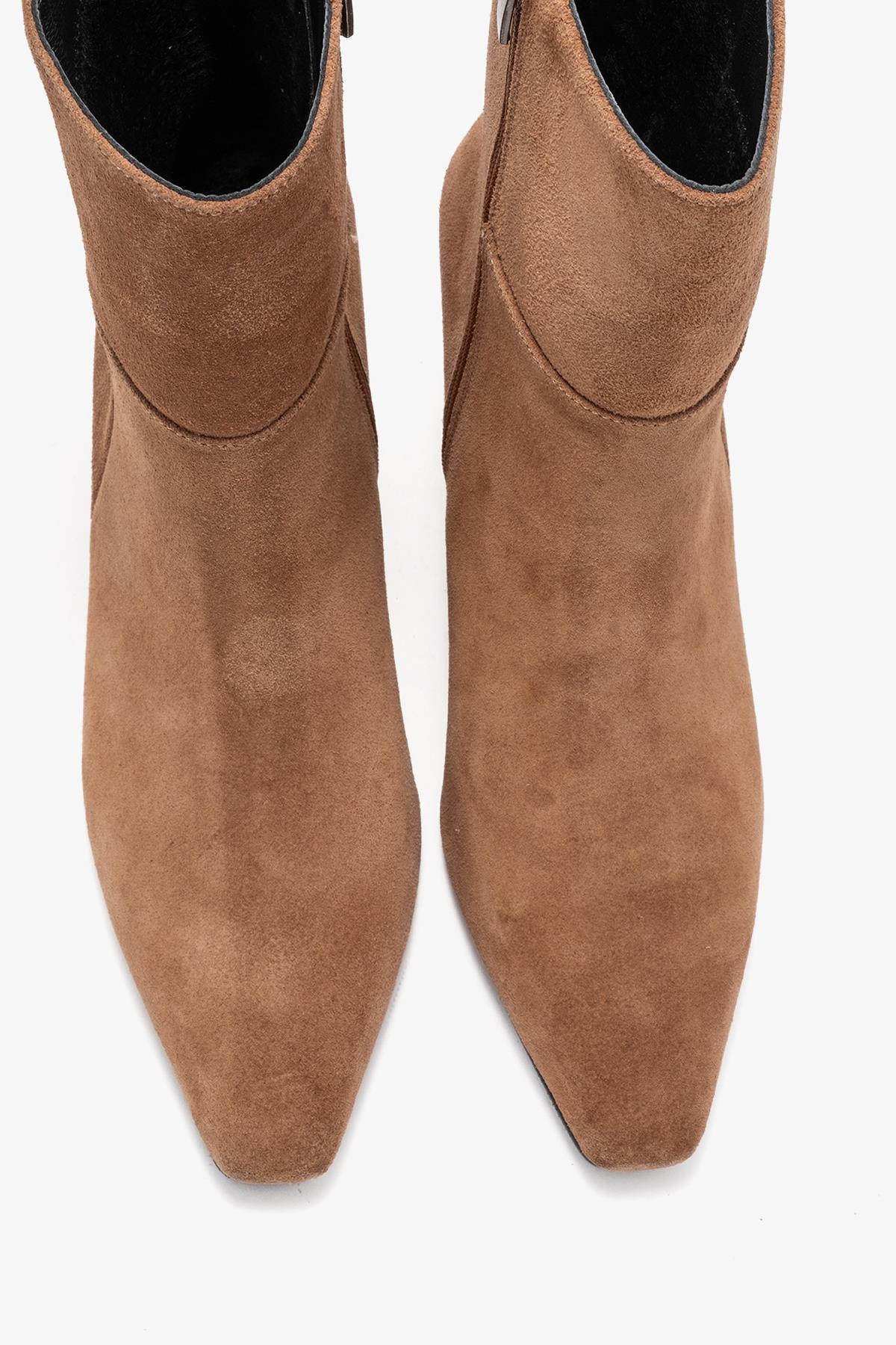 Kyoto - Taupe Genuine Leather Block Heel Boot (Women) - Image 2