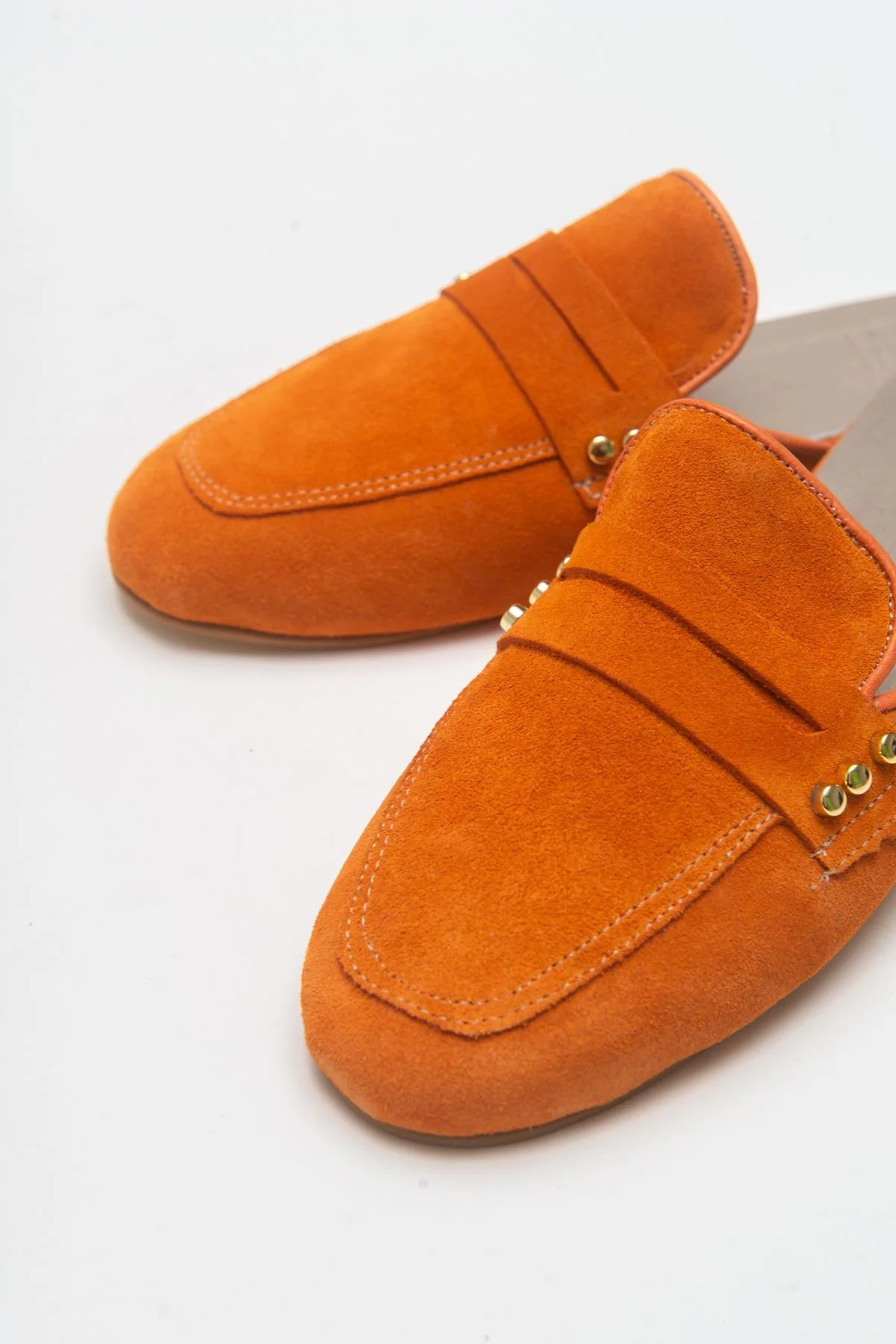 Eligia - Orange Leather Clogs (Women) - Image 4