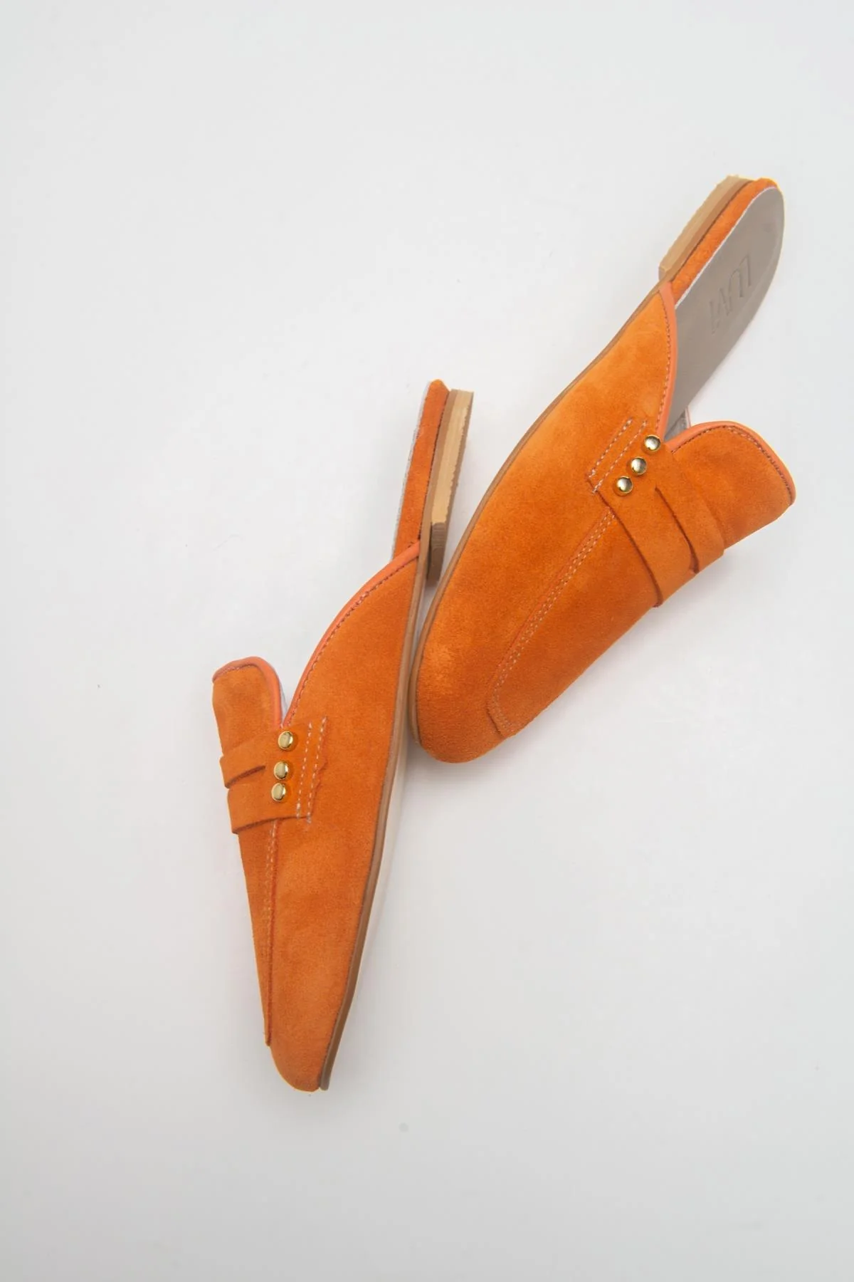 Eligia - Orange Leather Clogs (Women) - Image 5