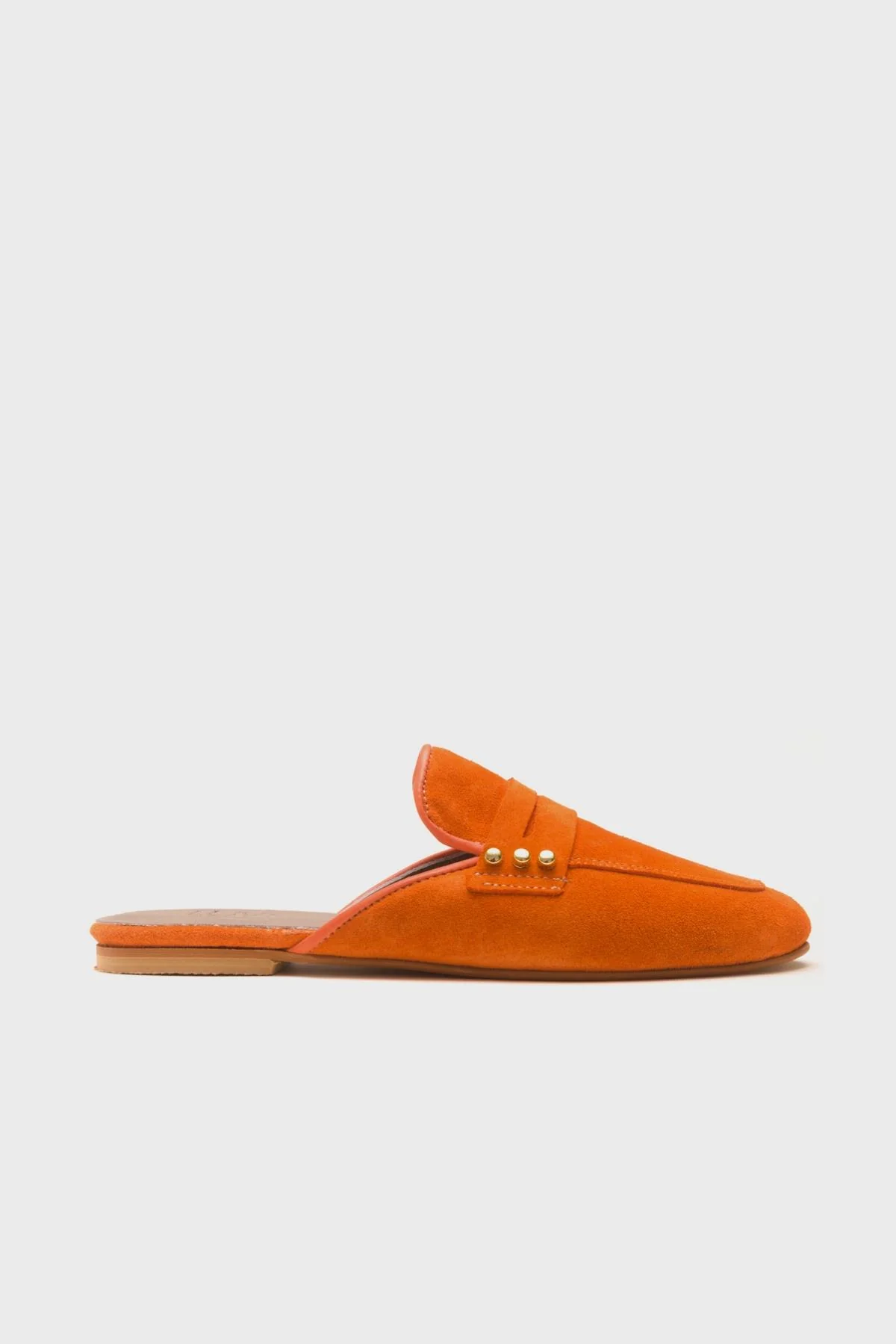 Eligia - Orange Leather Clogs (Women) - Image 6