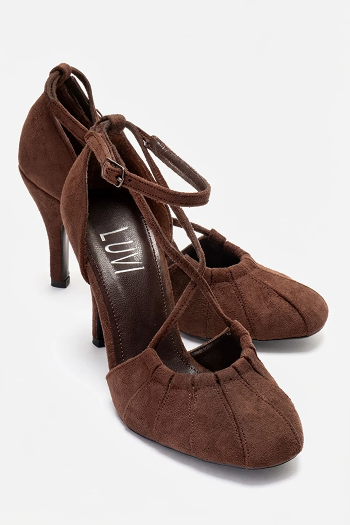 ELIZA - Brown Suede Stiletto Pump (Women)