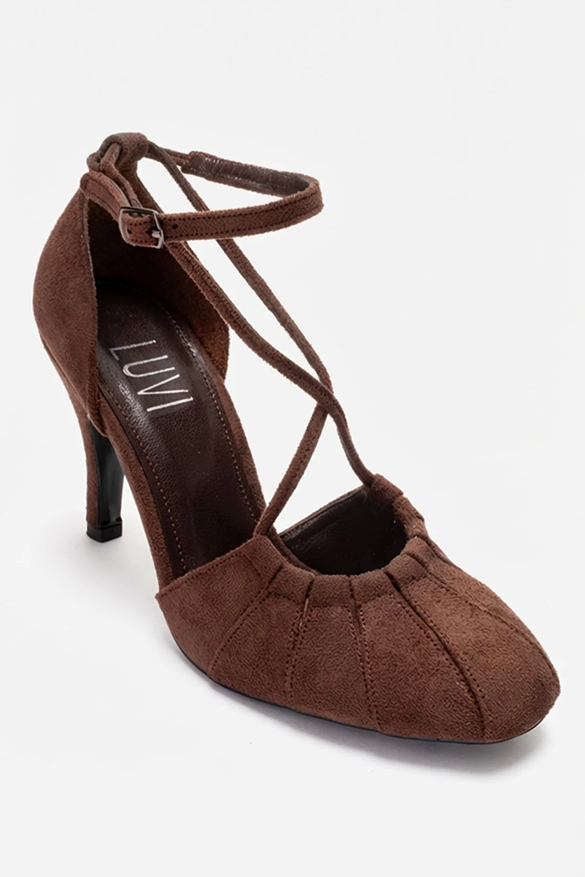 ELIZA - Brown Suede Stiletto Pump (Women) - Image 3