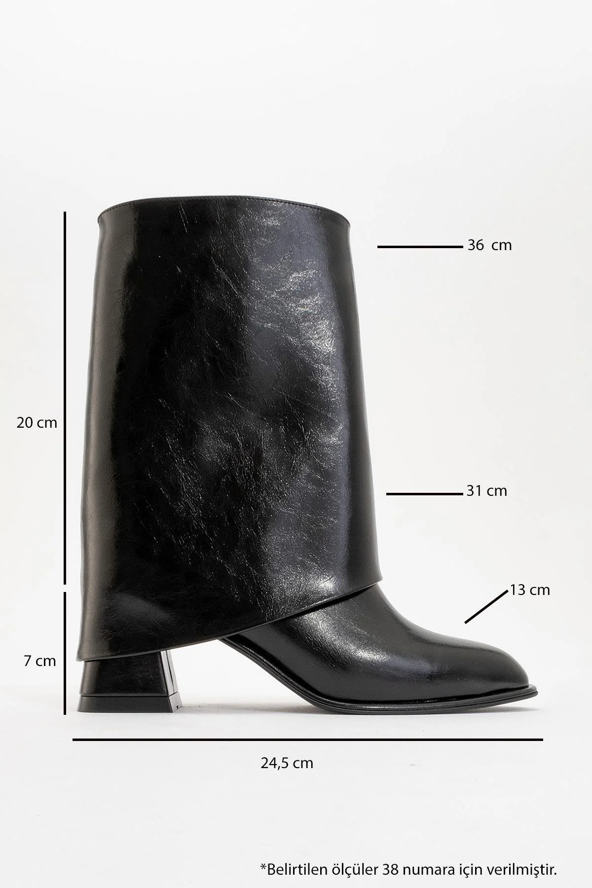 Ellas Black Chunky Heel Boot (Women) - Image 4