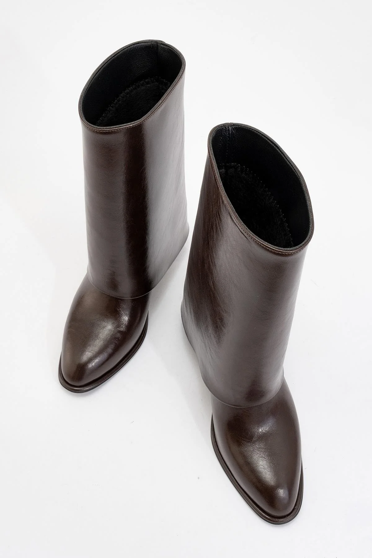 Ellas Brown Chunky Heel Boot (Women) - Image 2