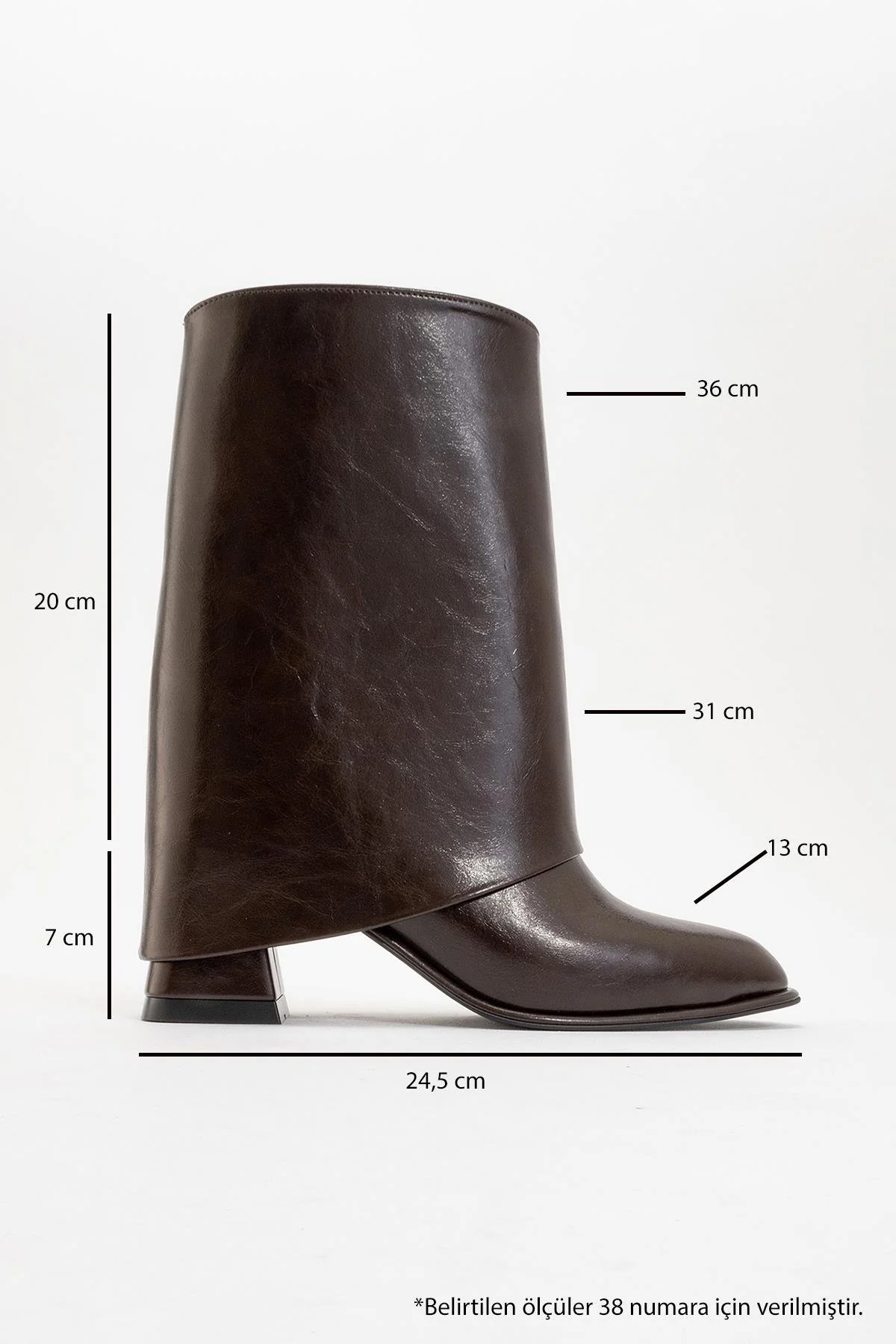 Ellas Brown Chunky Heel Boot (Women) - Image 4