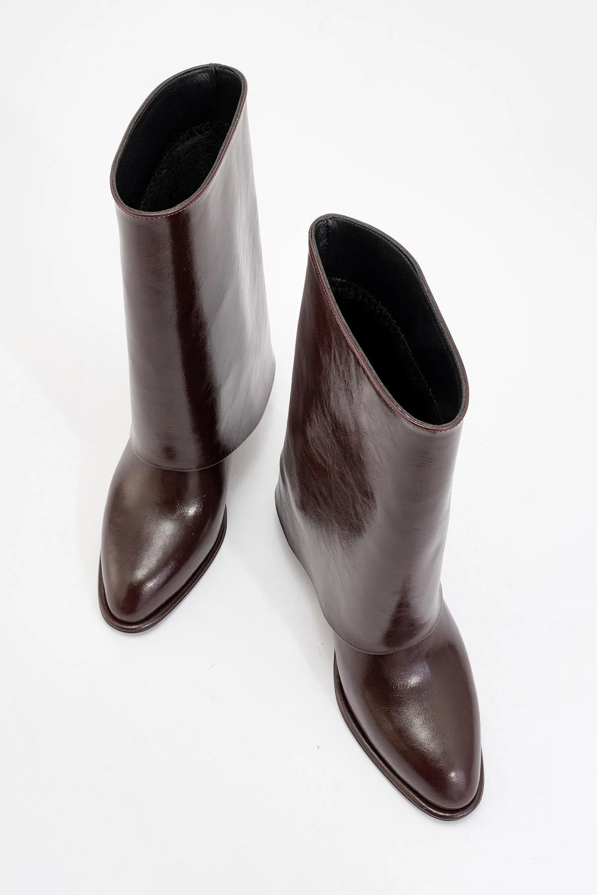 Ellas Burgundy Chunky Heel Boot (Women) - Image 2