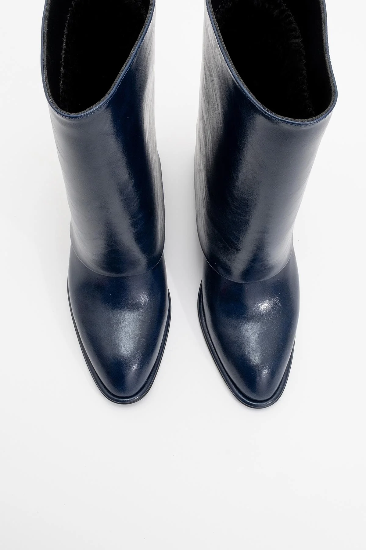 Ellas Navy Chunky Heel Boot (Women) - Image 2