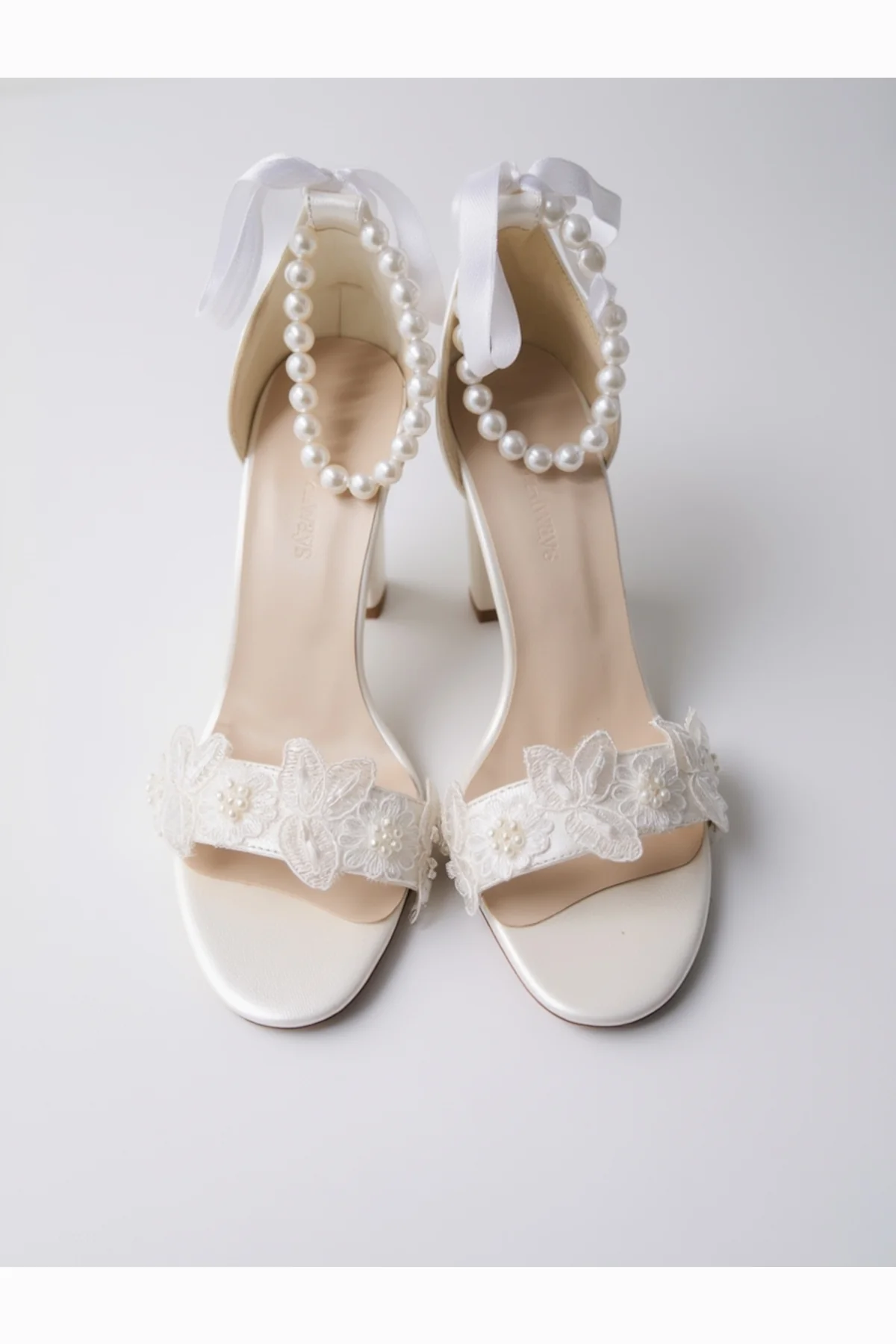 Elvian Floral Block Heels Bridal Shoes - Image 4