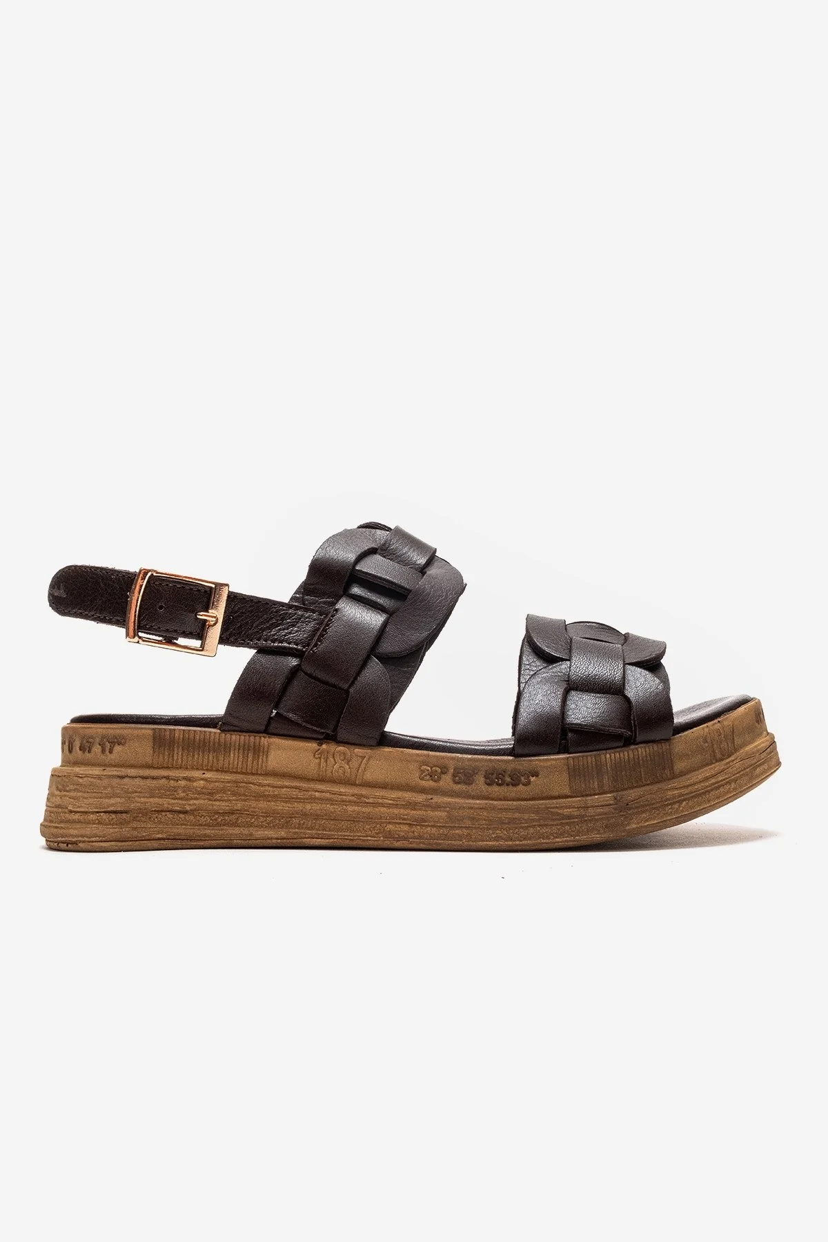ELVORO - Brown Genuine Leather Sandal (Women) - Image 4