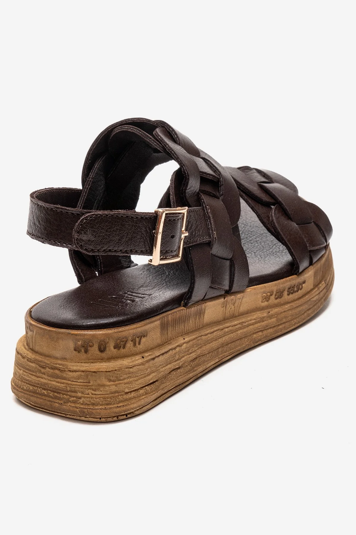 ELVORO - Brown Genuine Leather Sandal (Women) - Image 5
