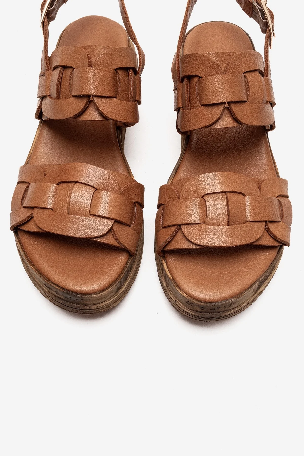 ELVORO - Camel Genuine Leather Sandal (Women) - Image 2