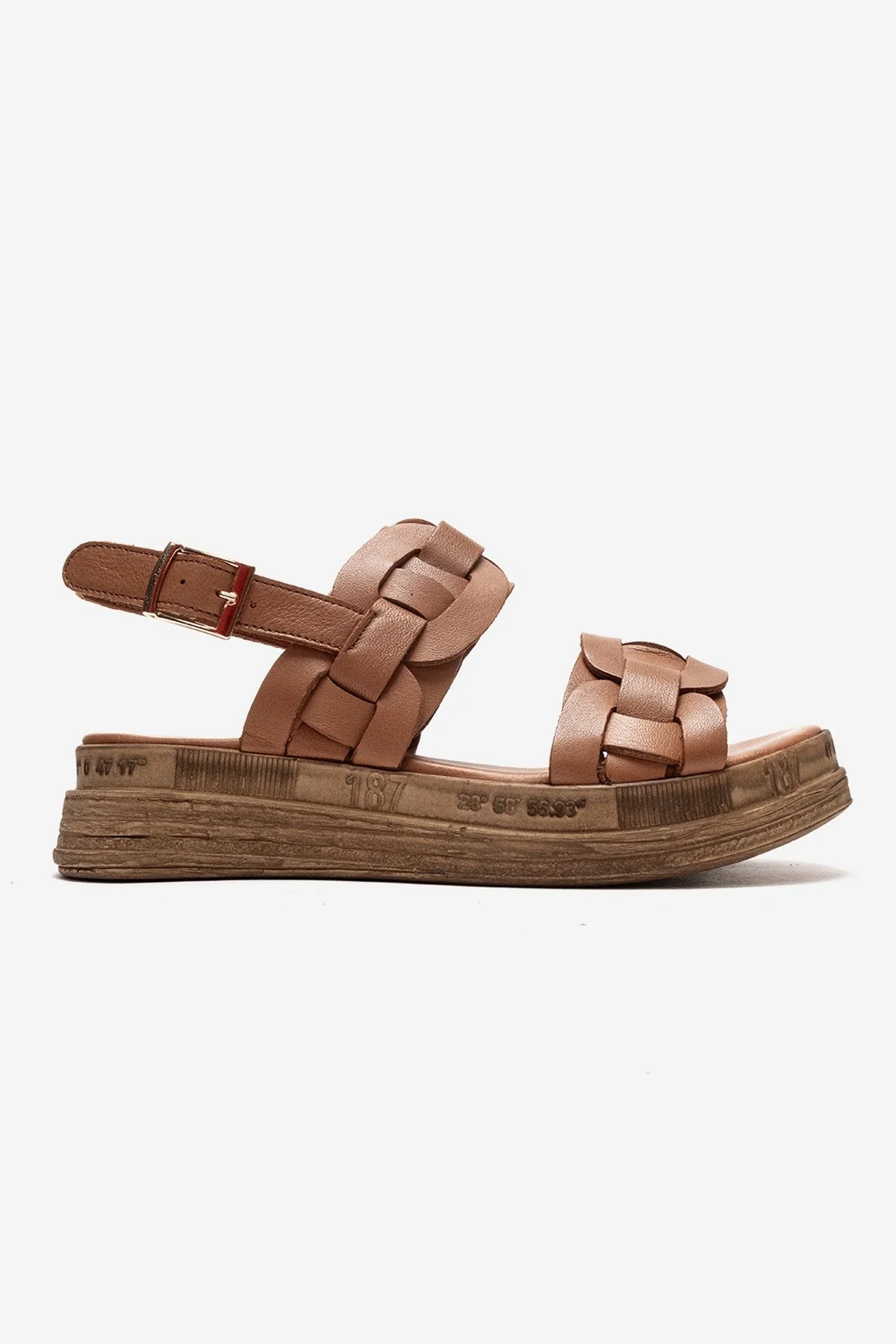 ELVORO - Camel Genuine Leather Sandal (Women) - Image 4