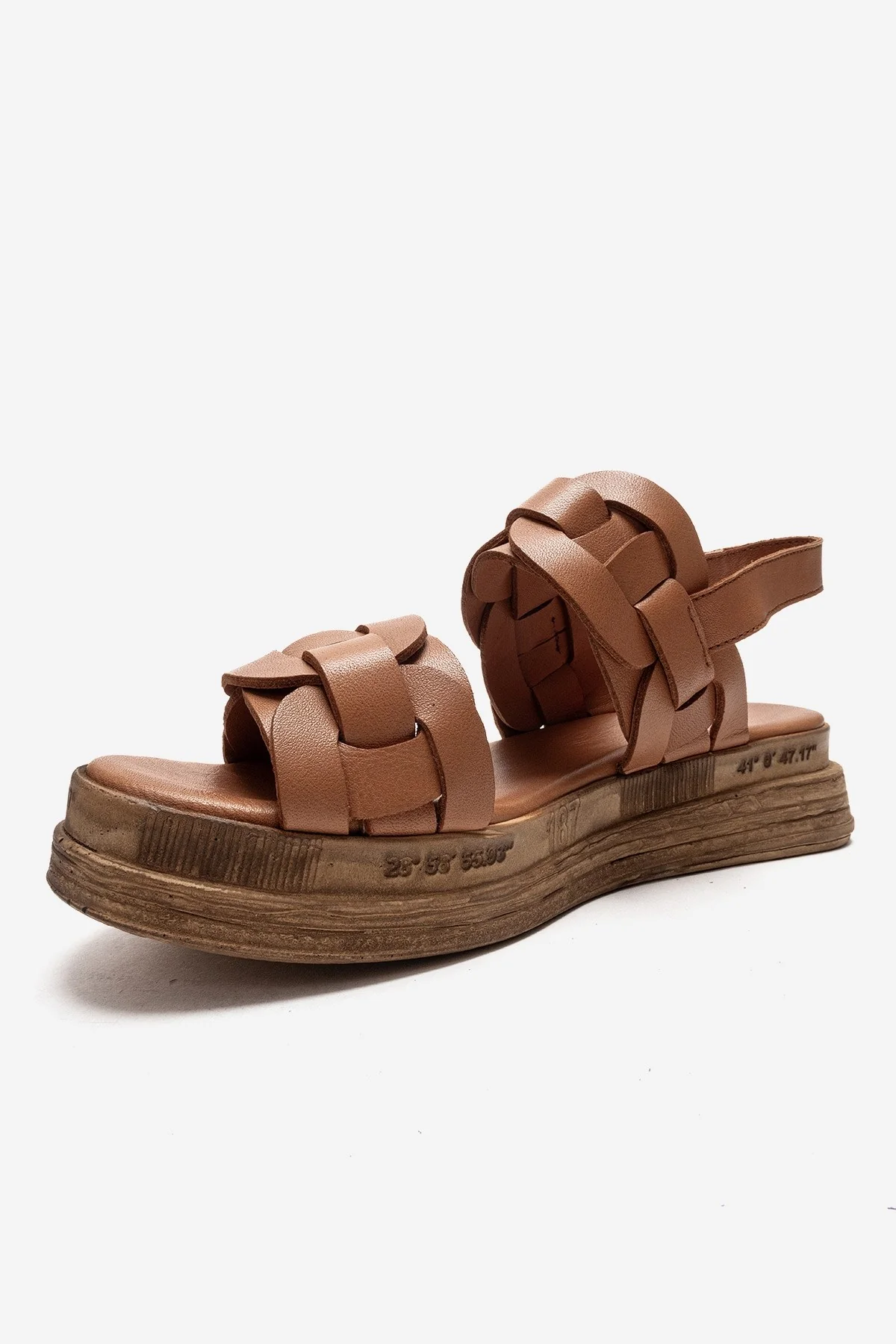 ELVORO - Camel Genuine Leather Sandal (Women) - Image 6