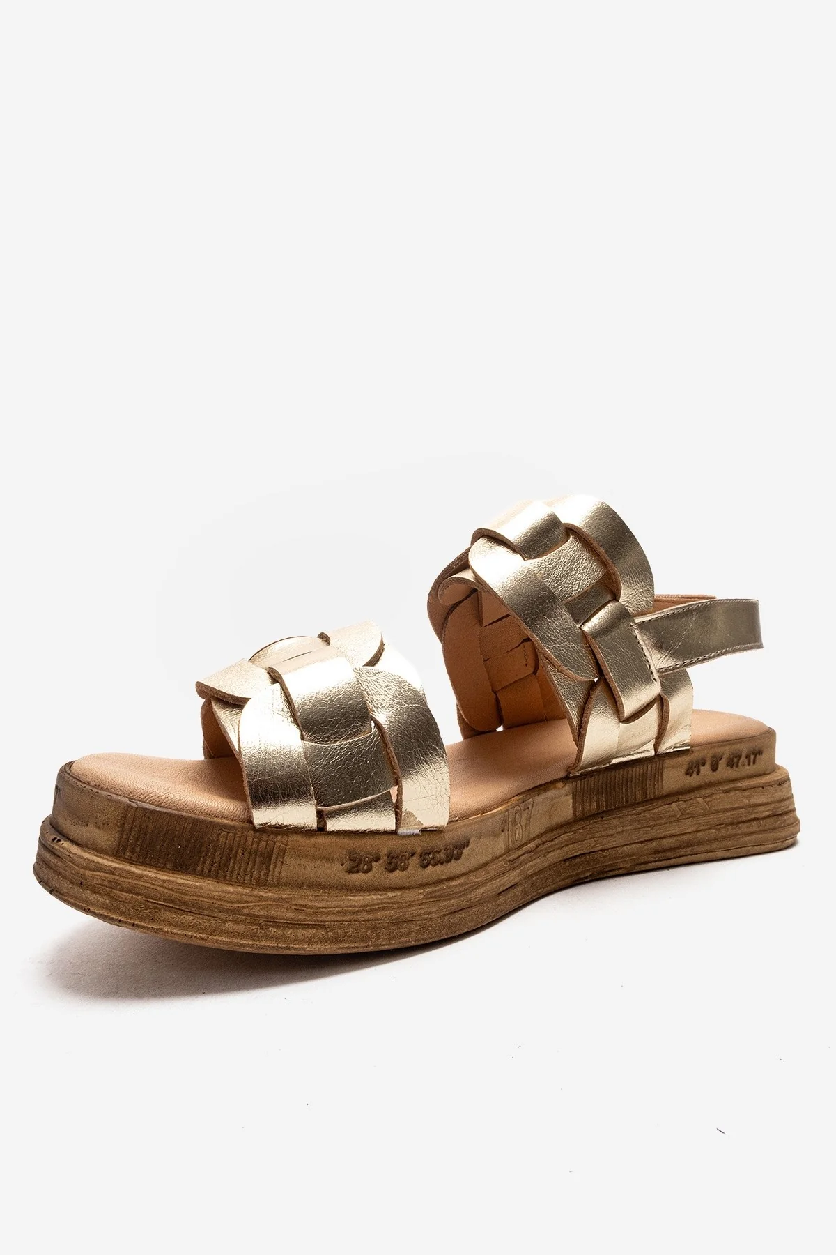 ELVORO - Gold Genuine Leather Sandal (Women) - Image 6