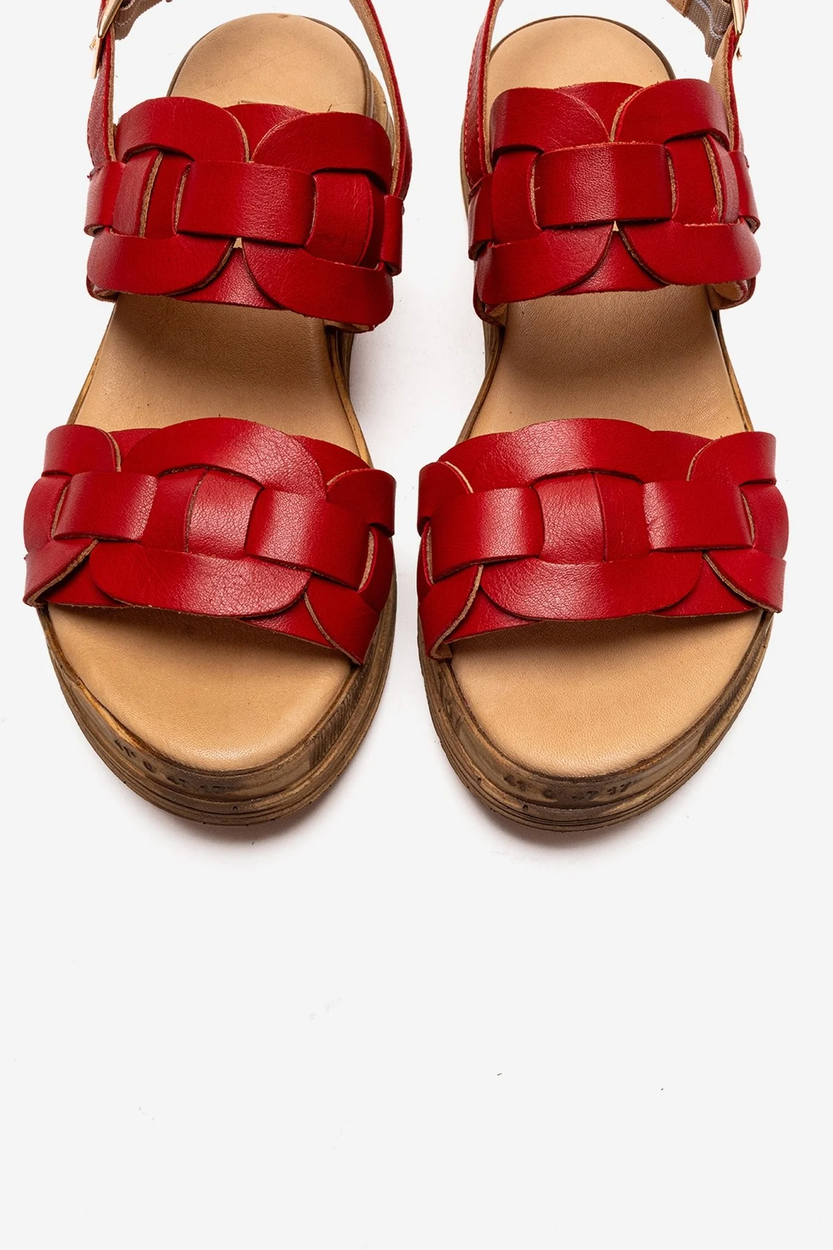 ELVORO - Red Genuine Leather Sandal (Women) - Image 2