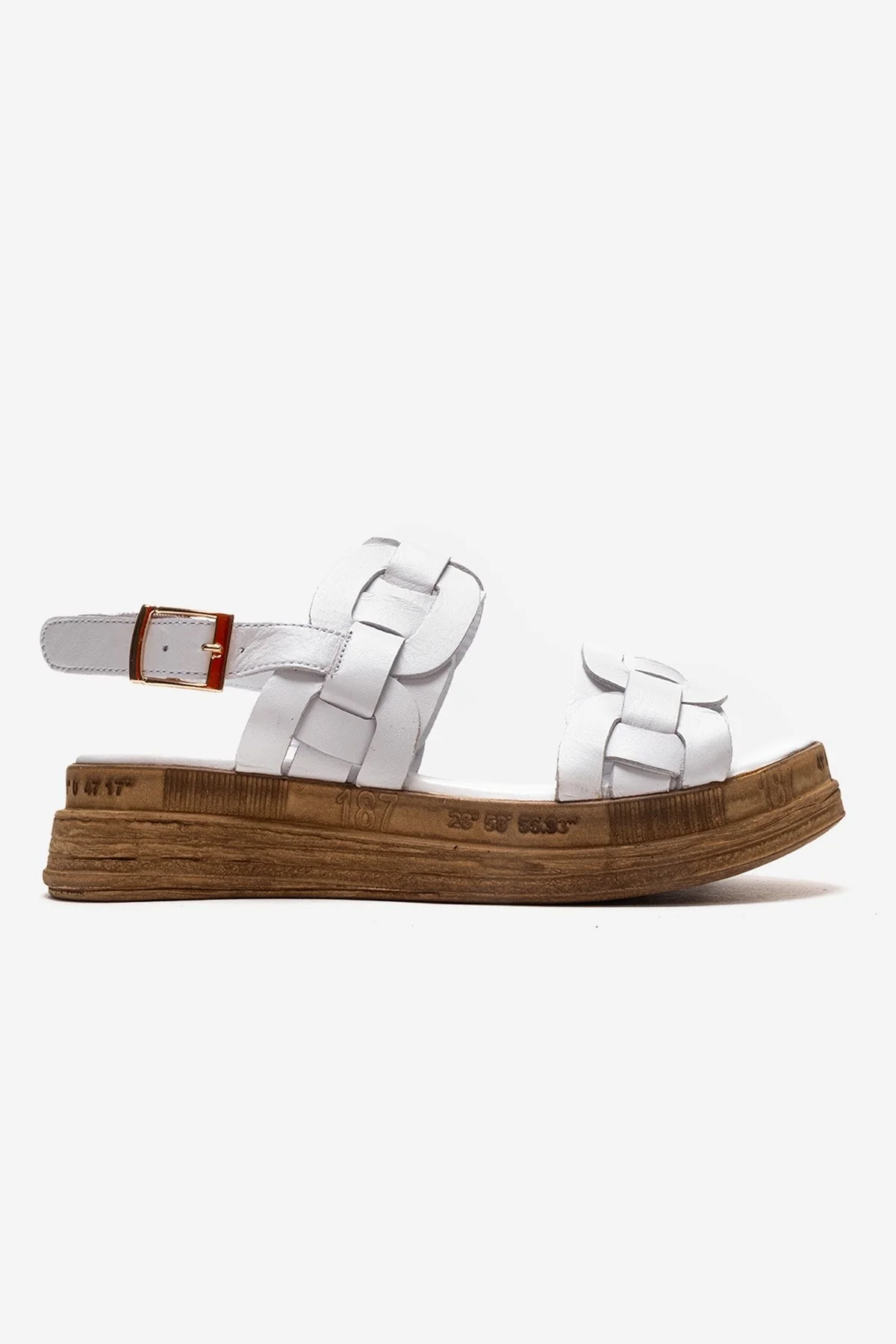 ELVORO - White Genuine Leather Sandal (Women) - Image 4