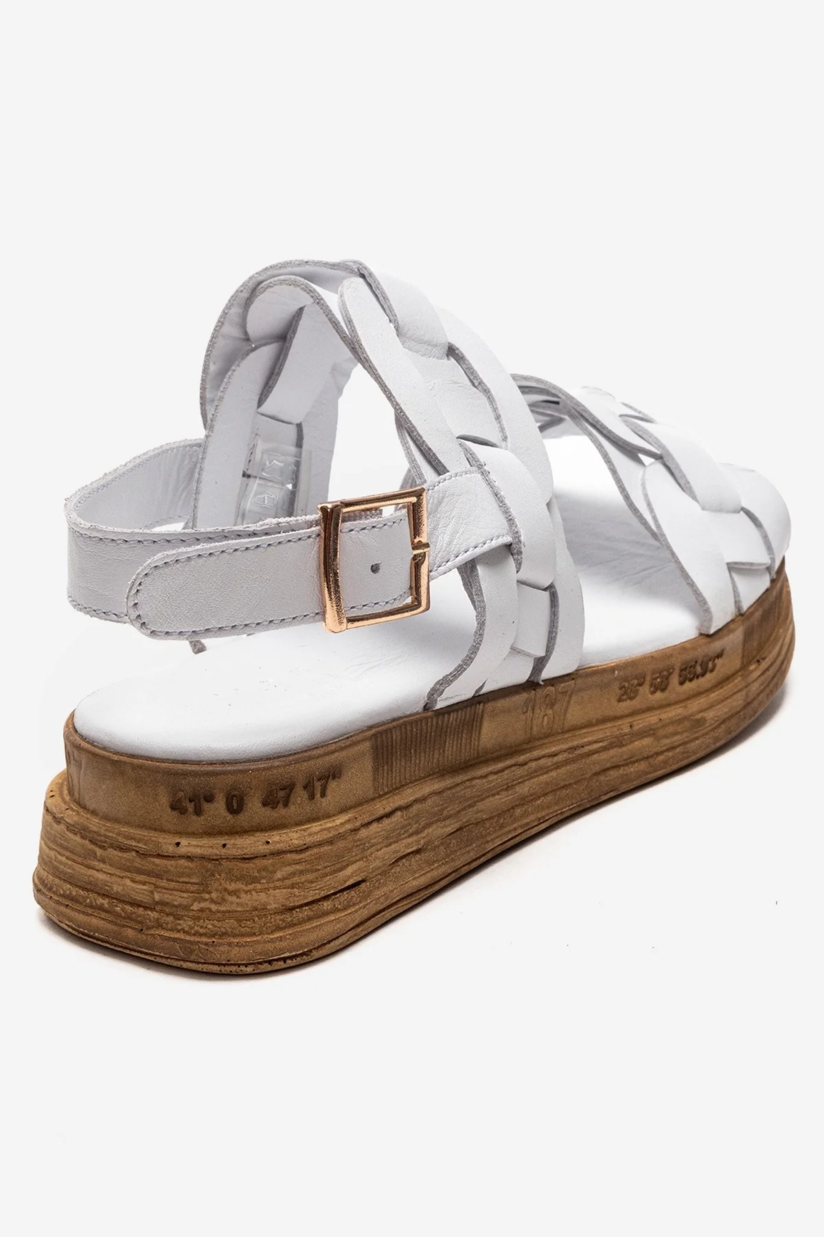 ELVORO - White Genuine Leather Sandal (Women) - Image 5