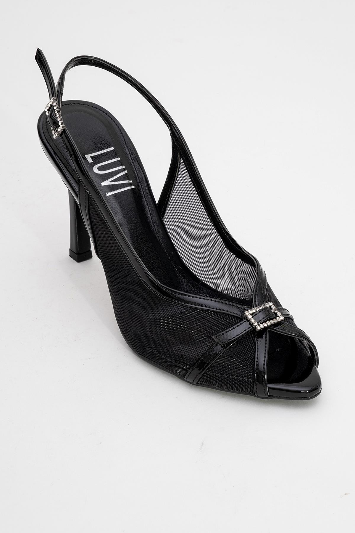 Elyse - Black High-Heel Evening Shoe (Women) - Image 3