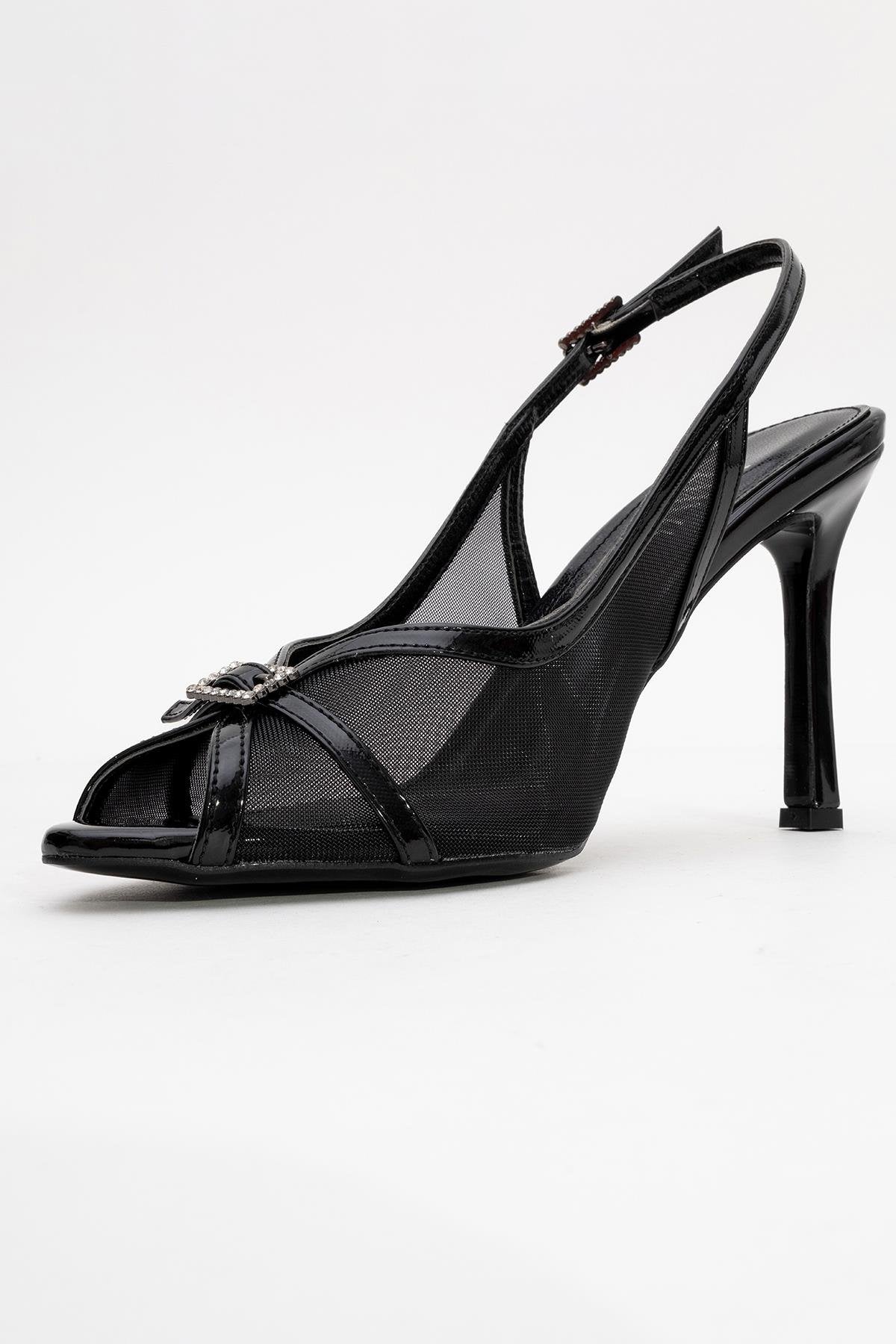 Elyse - Black High-Heel Evening Shoe (Women) - Image 4