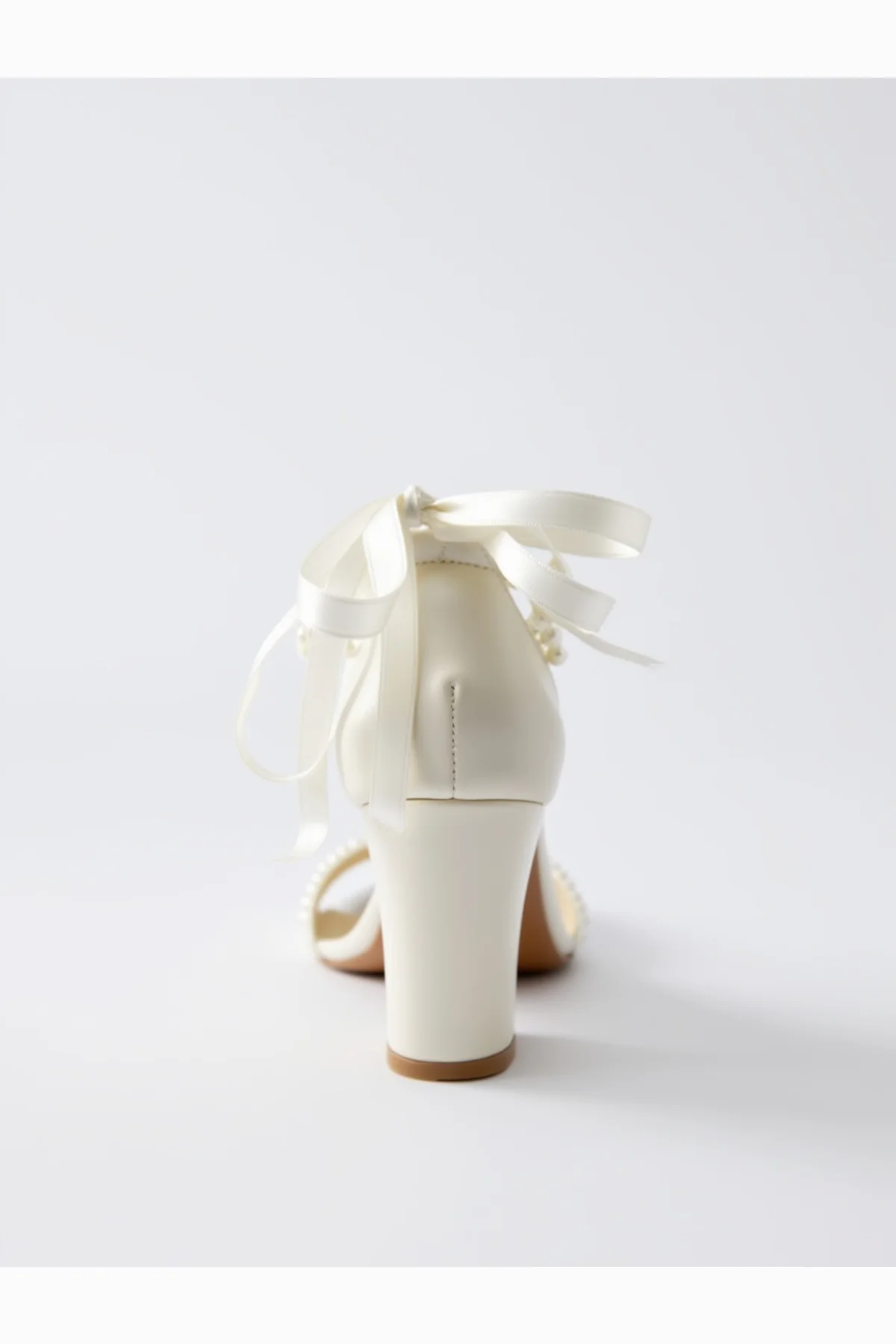Elysia Pearl And Lace Wedding Heels - Image 3