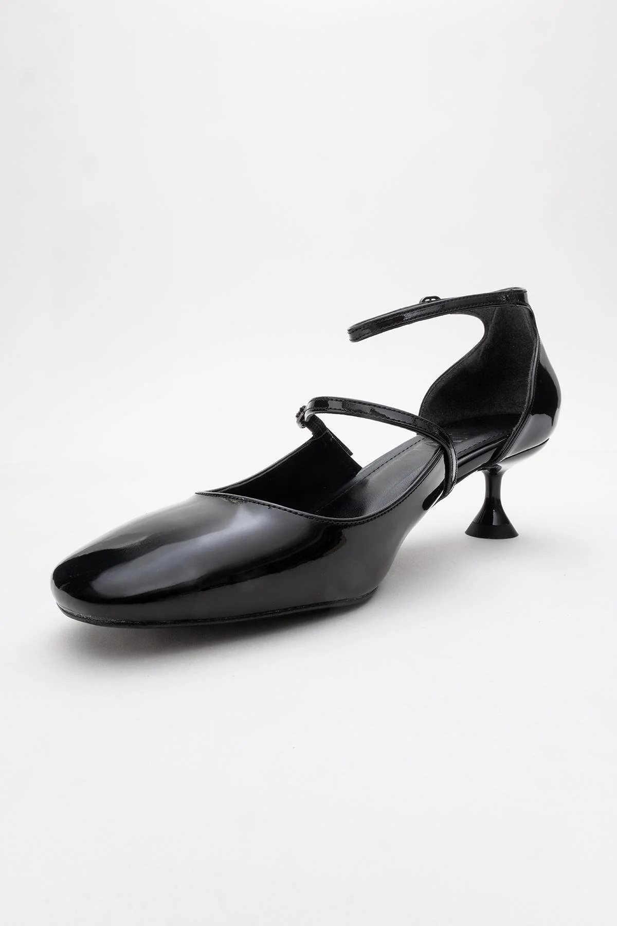 Emly - Black Square Toe Low Heel Shoe (Women) - Image 4