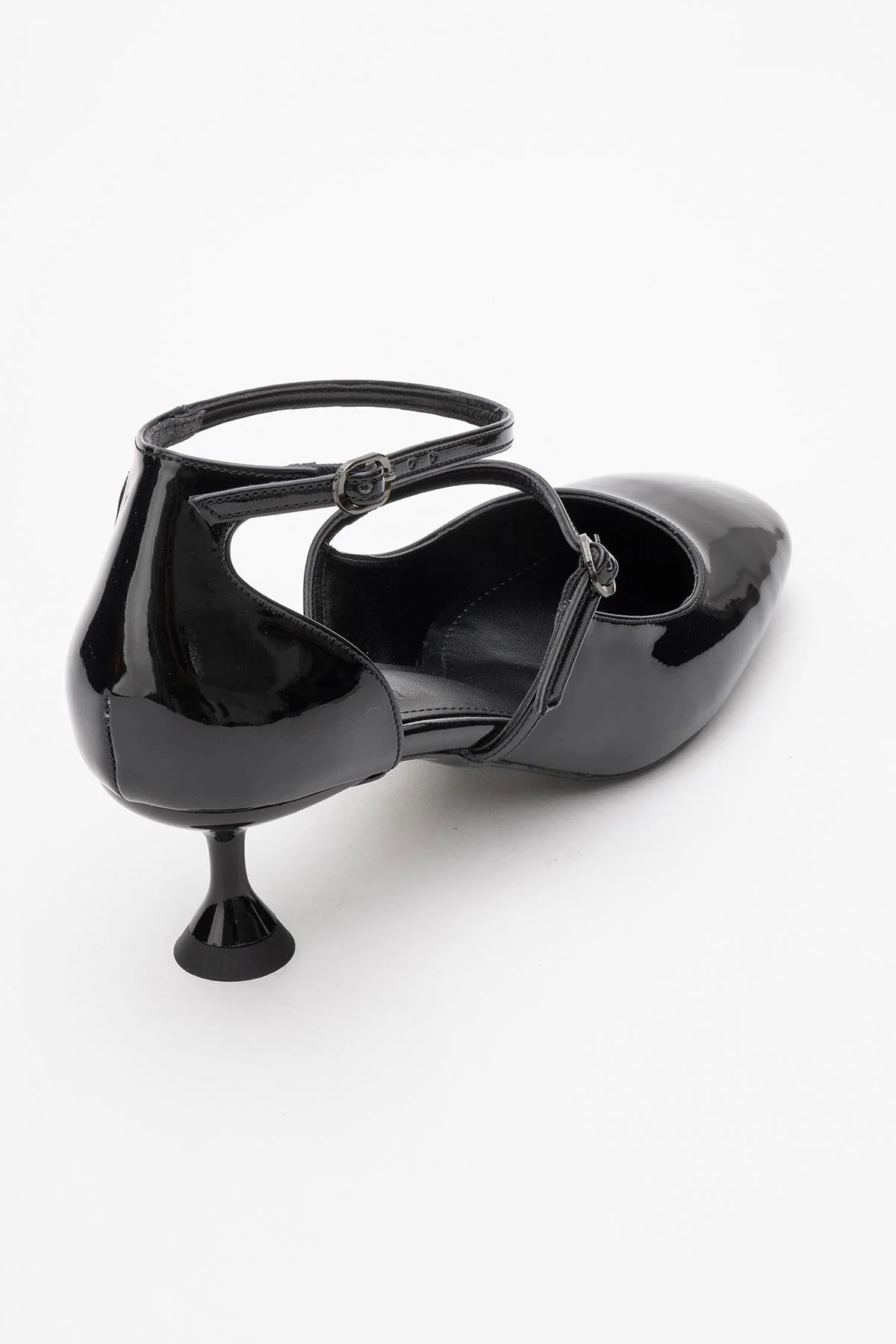 Emly - Black Square Toe Low Heel Shoe (Women) - Image 5